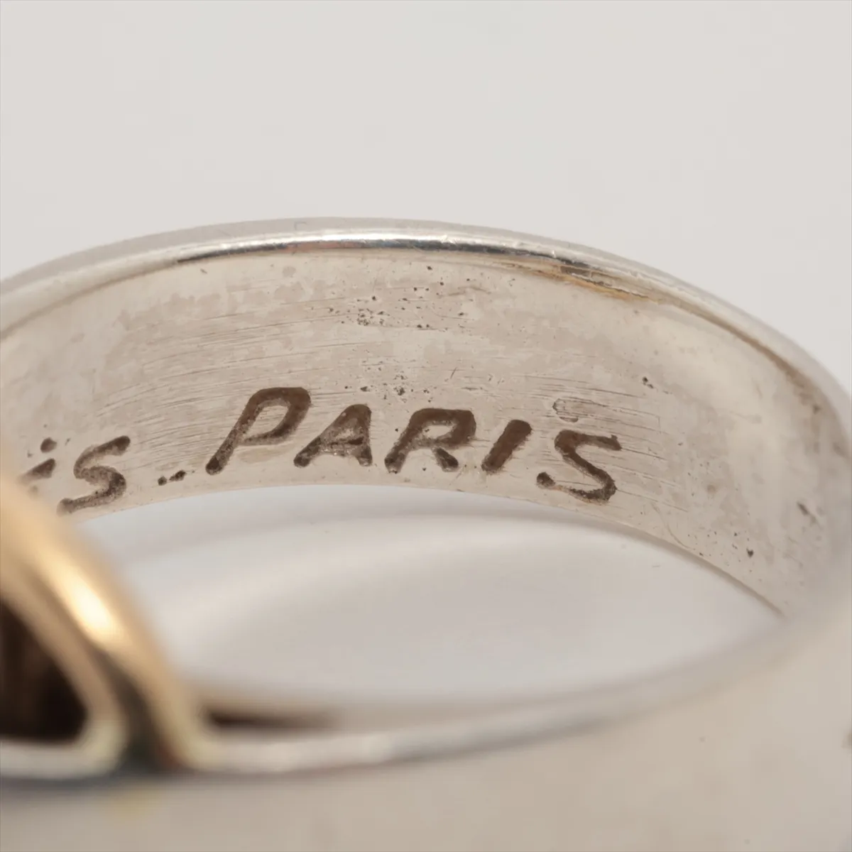 Deux Ano Ring, 925 x 750 mm, 6.3g, Silver x Gold. Shows signs of wear, — view 4