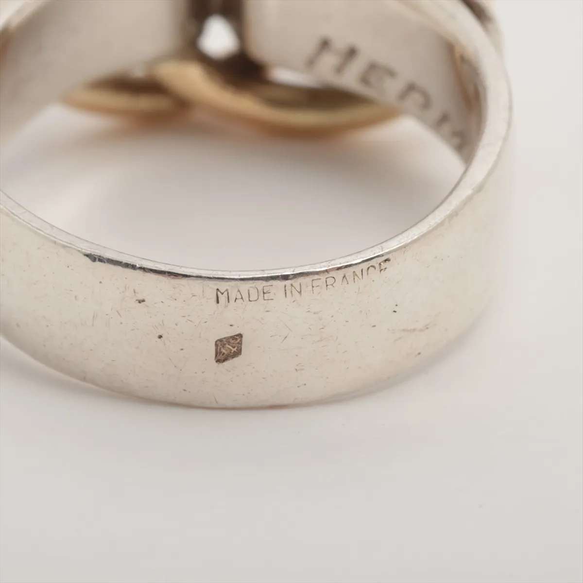 Deux Ano Ring, 925 x 750 mm, 6.3g, Silver x Gold. Shows signs of wear, — view 5