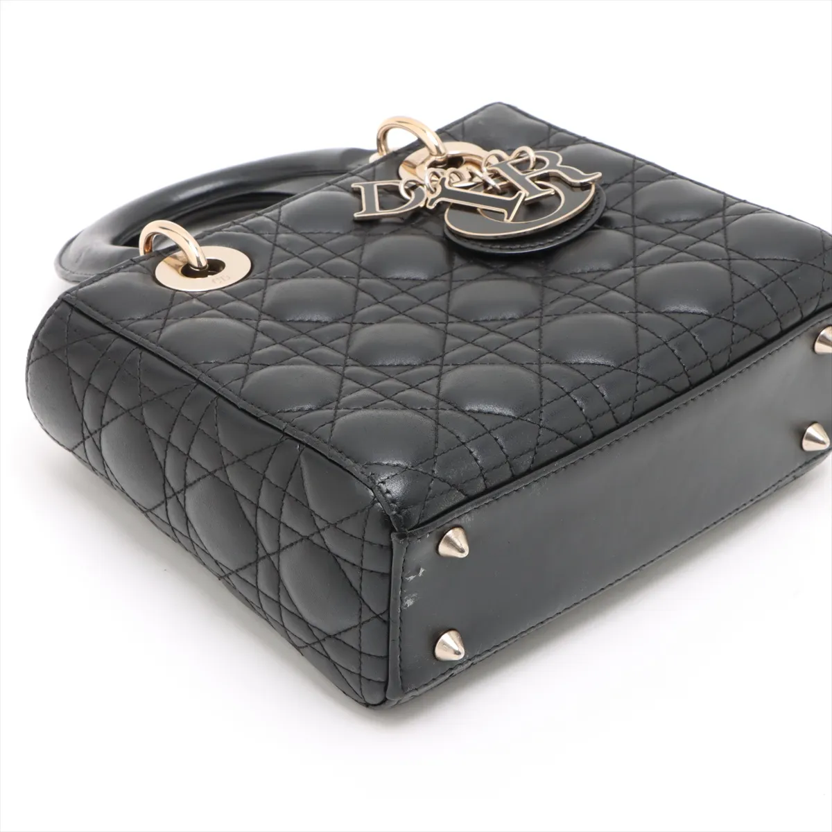Cannage My Lady Dior Leather 2WAY Handbag Black — view 4