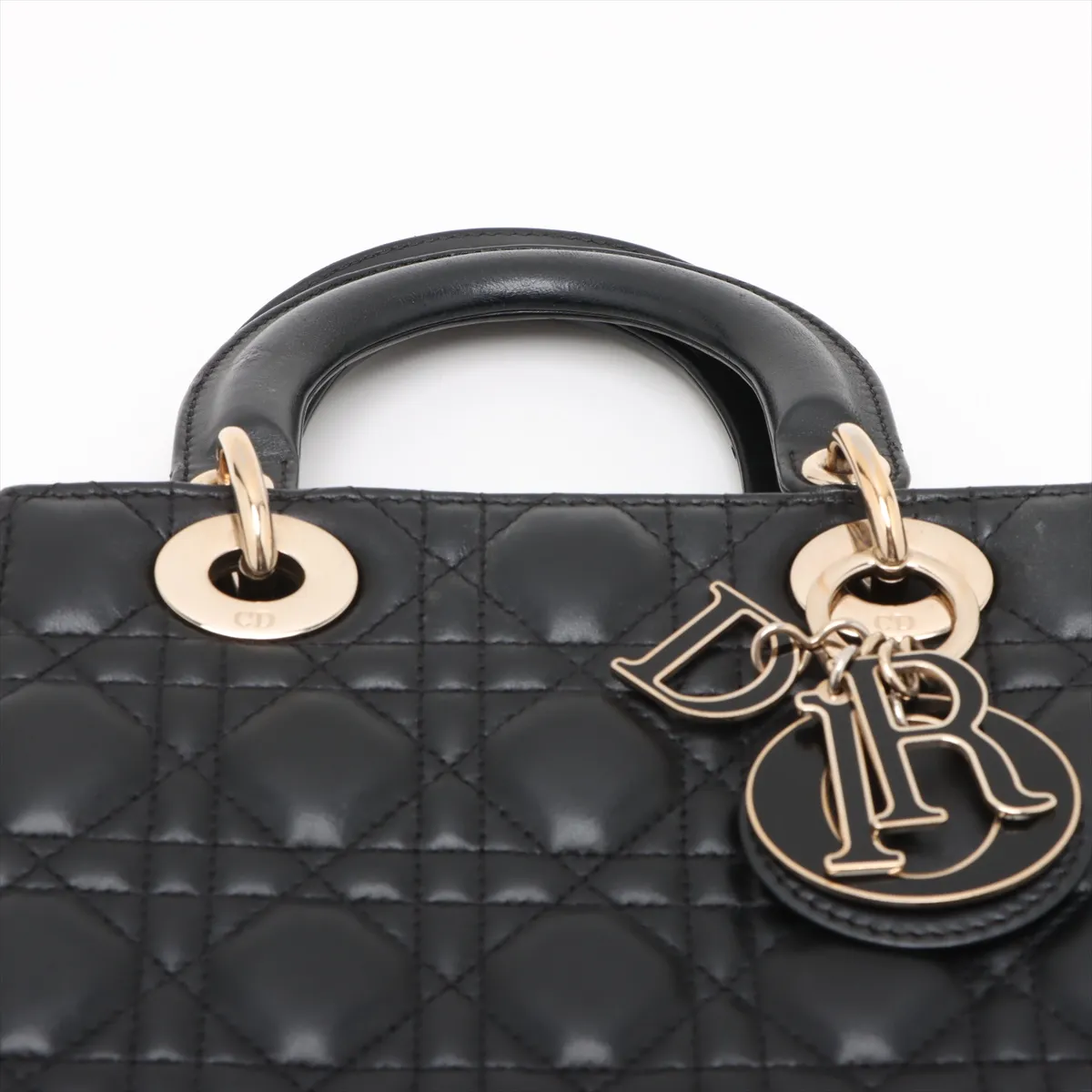 Cannage My Lady Dior Leather 2WAY Handbag Black — view 6
