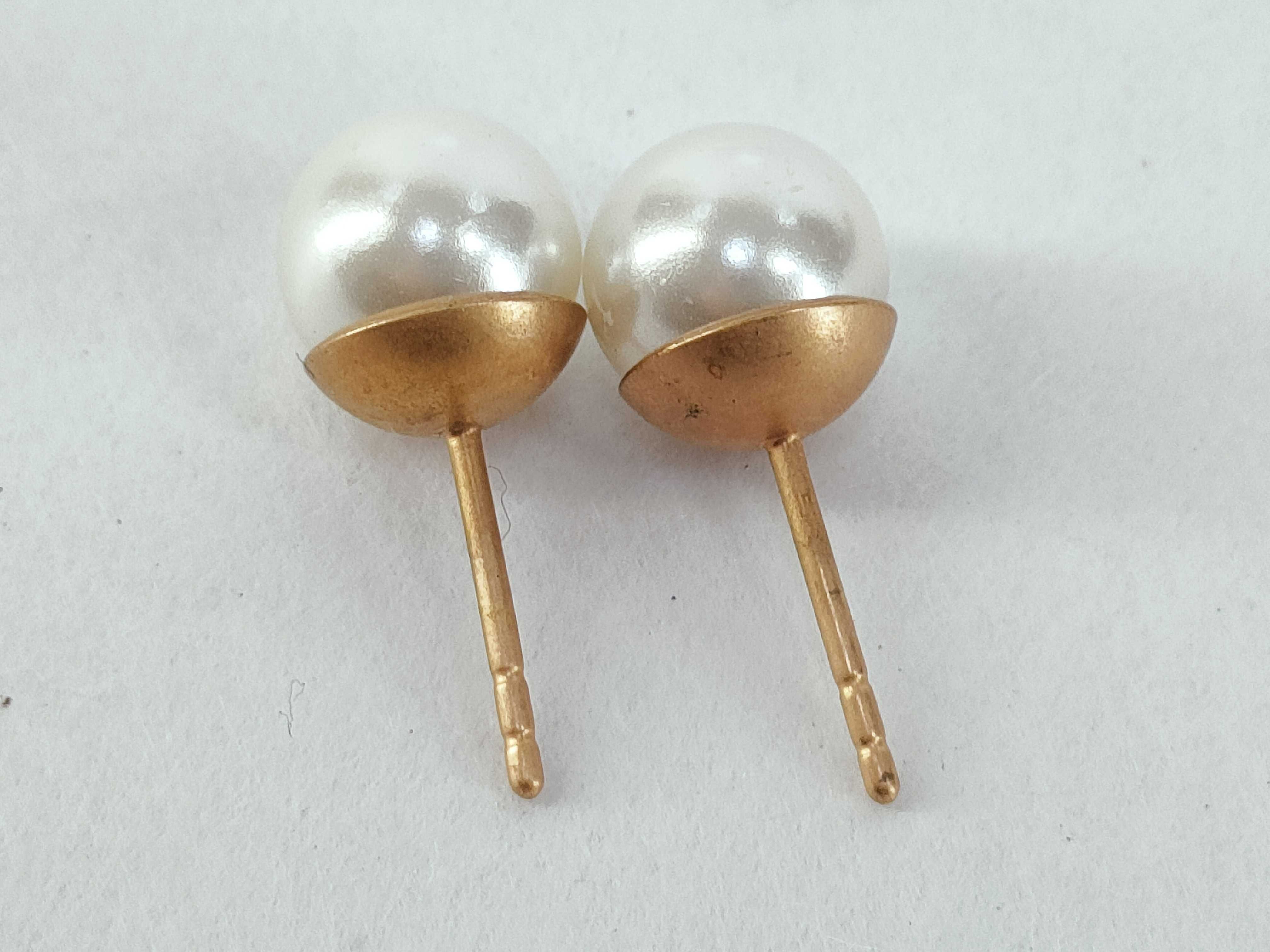 Tribal Flower Pearl Earrings — view 3