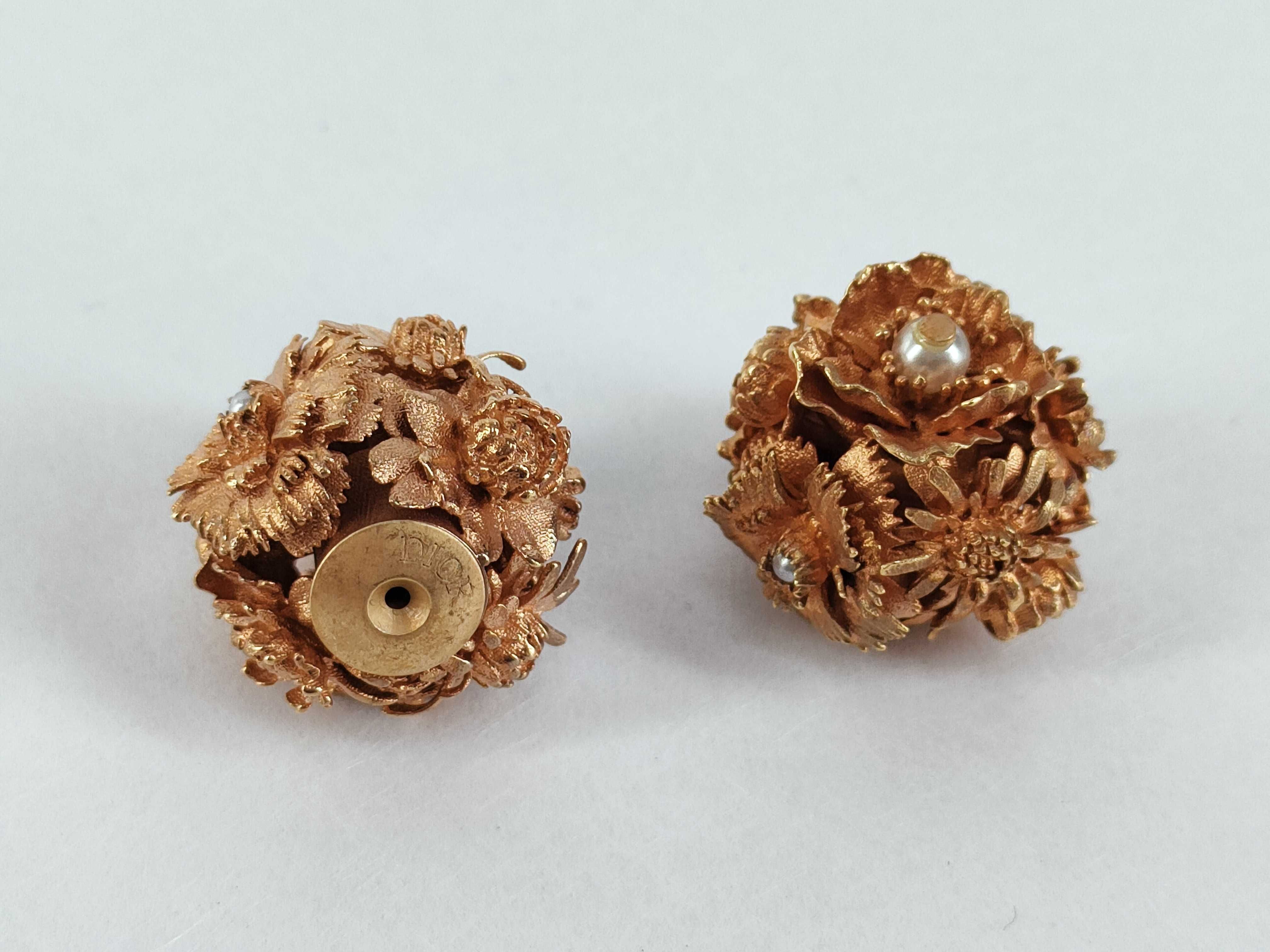 Tribal Flower Pearl Earrings — view 6