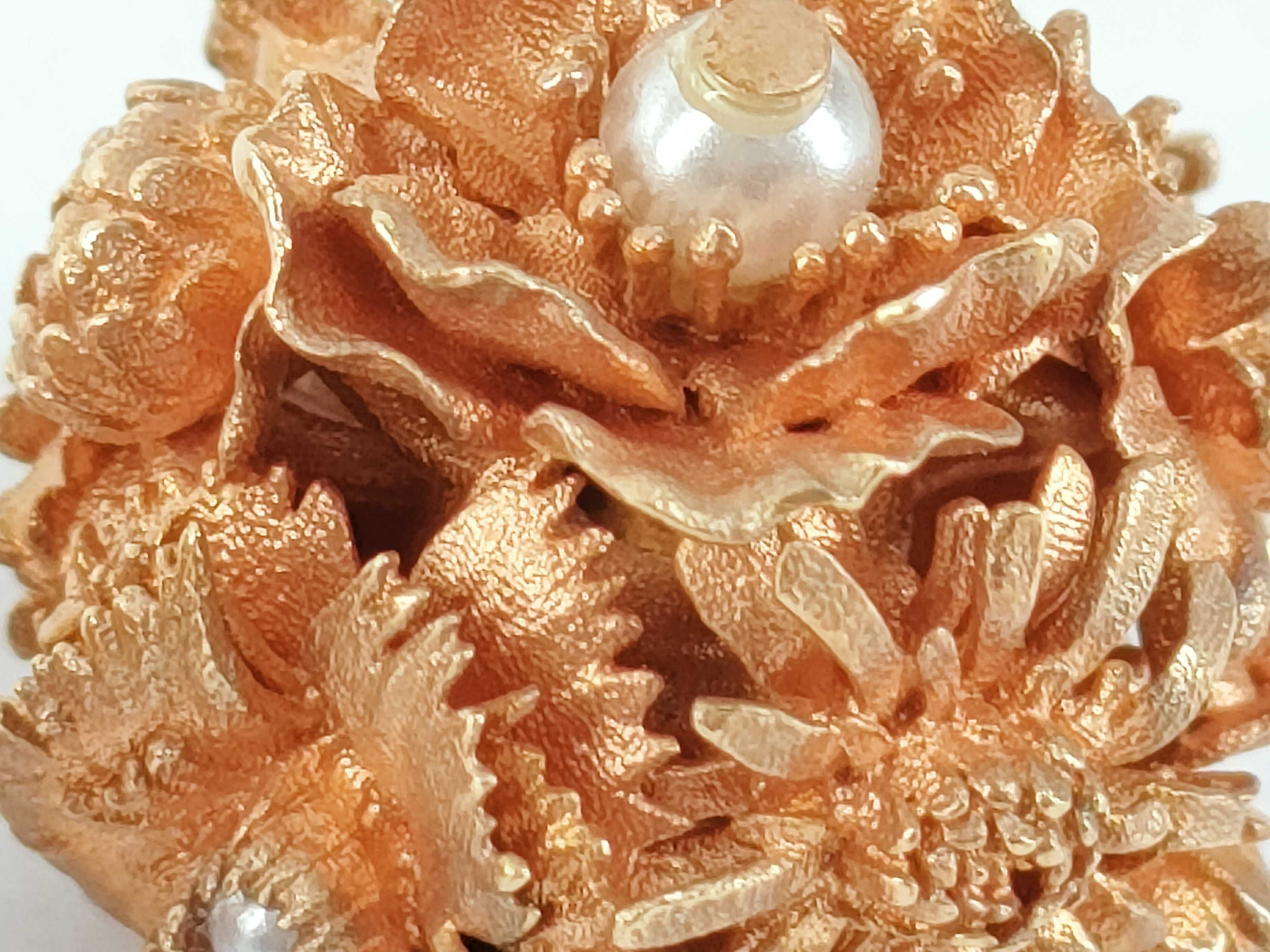 Tribal Flower Pearl Earrings — view 7