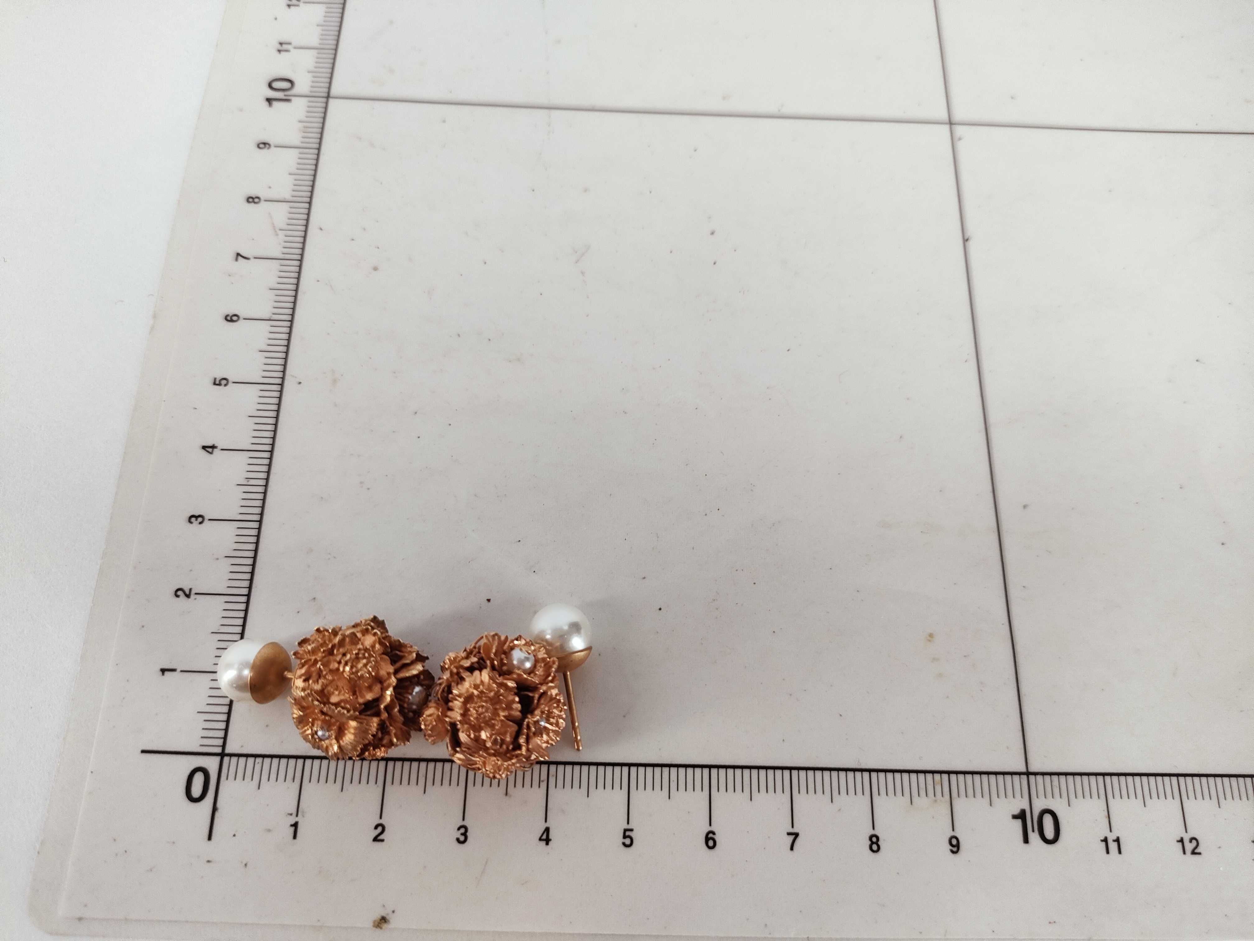 Tribal Flower Pearl Earrings — view 10