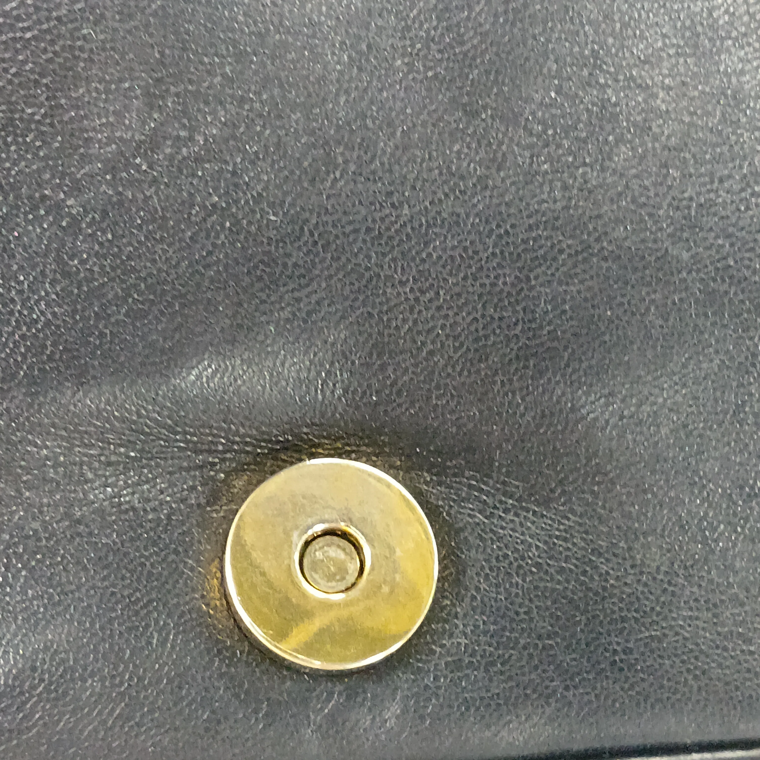 Coco Mark Lambskin Chain Shoulder Bag, Navy, Gold Hardware, 0877904 (Serial Number 0) — view 10