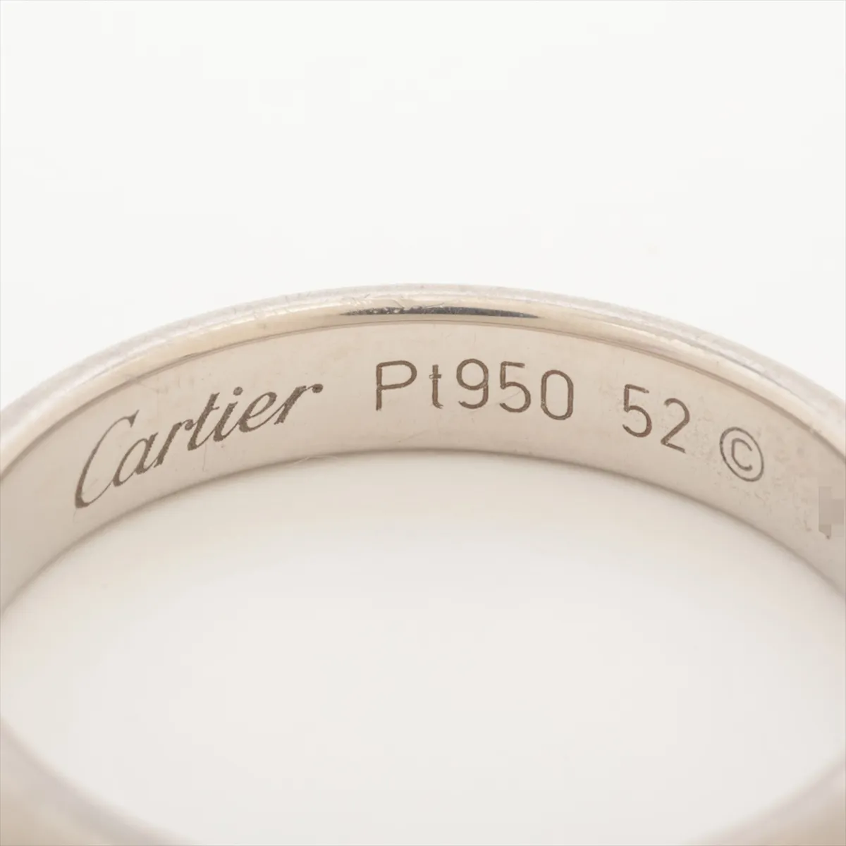 Wedding Ring Pt950 5.7g 52 VT6867 — view 3