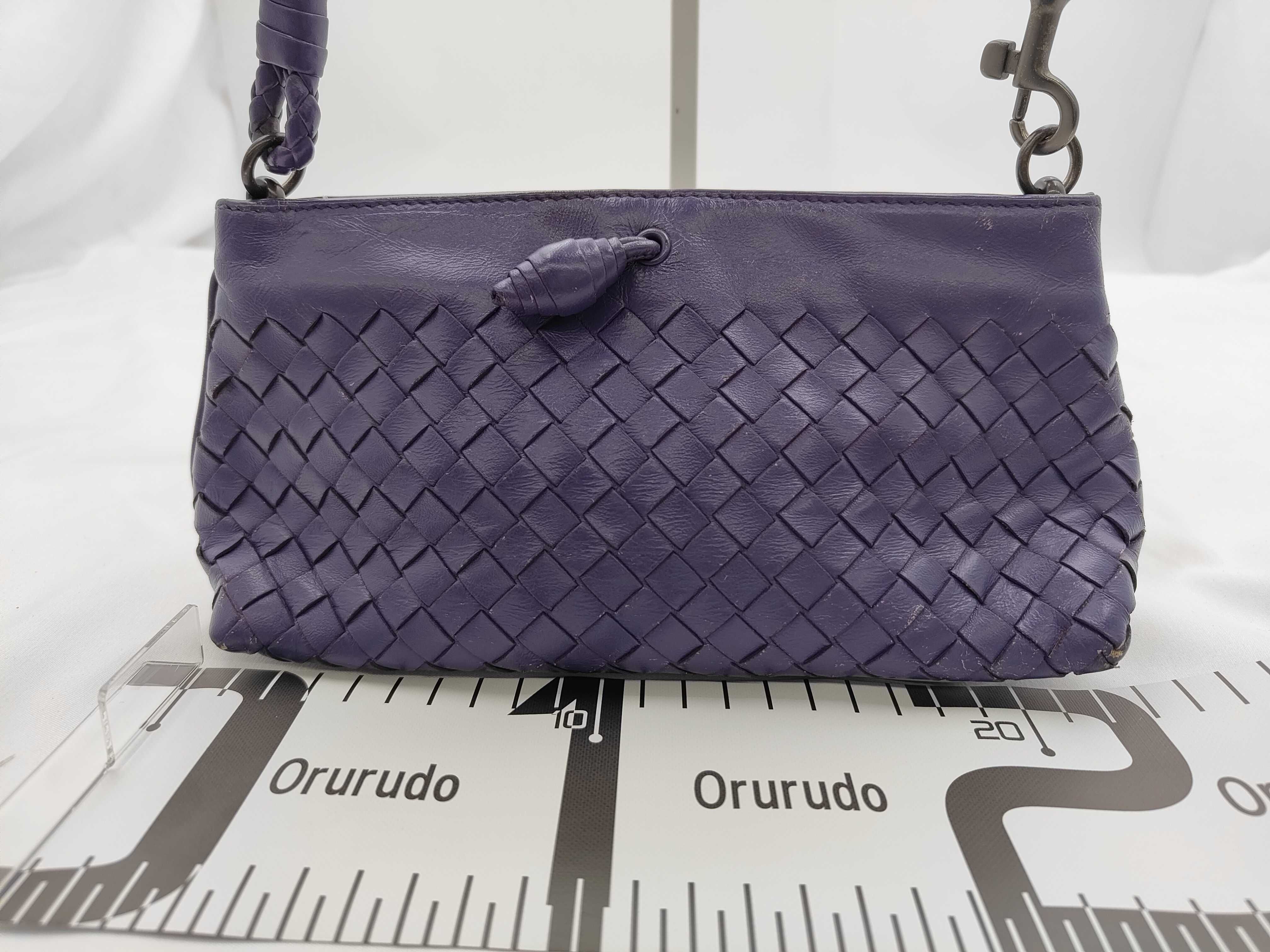 ID- Intrecciato Cowskin One-Shoulder Bag Blue 120773 Handbag — view 2
