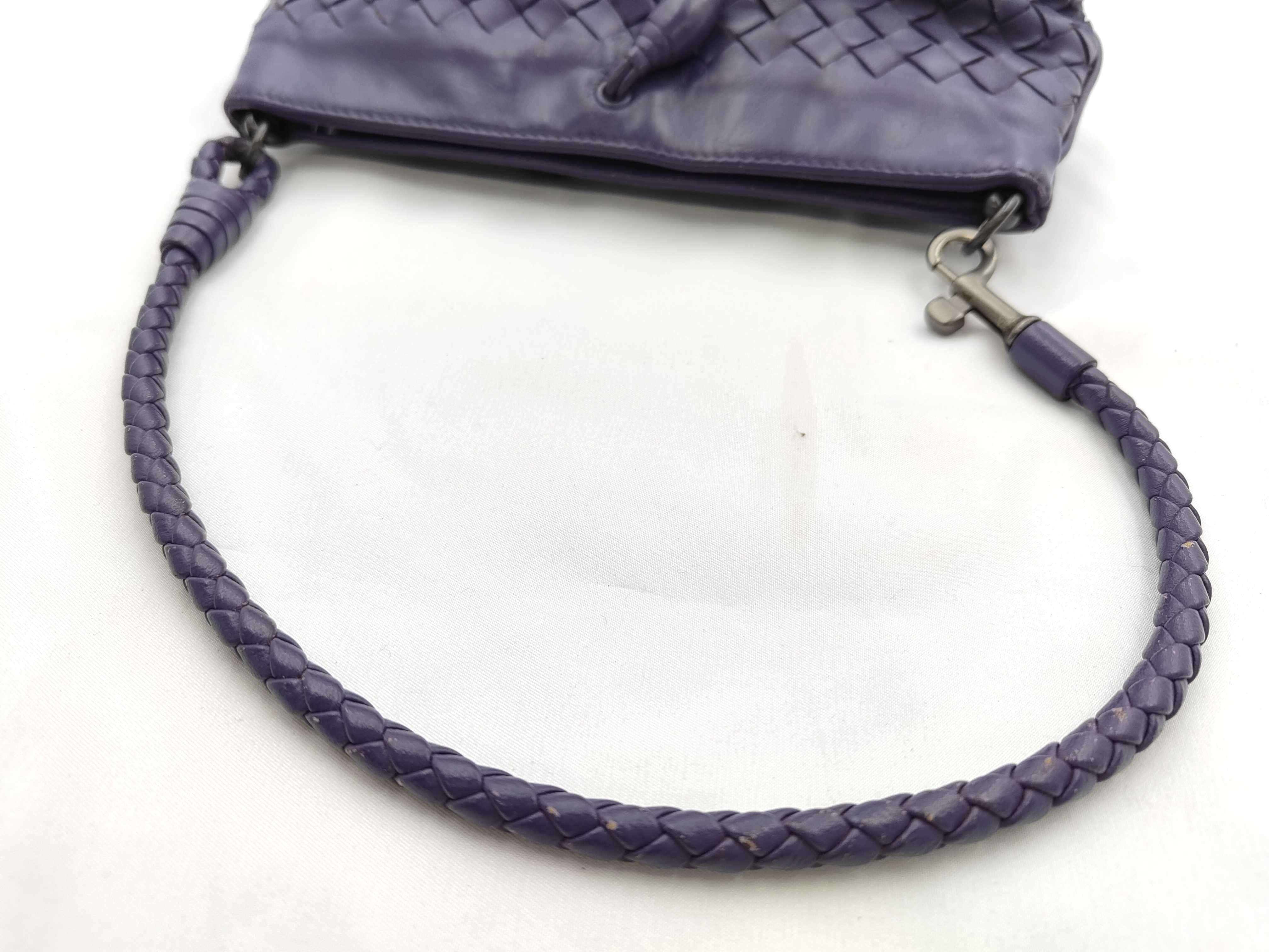 ID- Intrecciato Cowskin One-Shoulder Bag Blue 120773 Handbag — view 3