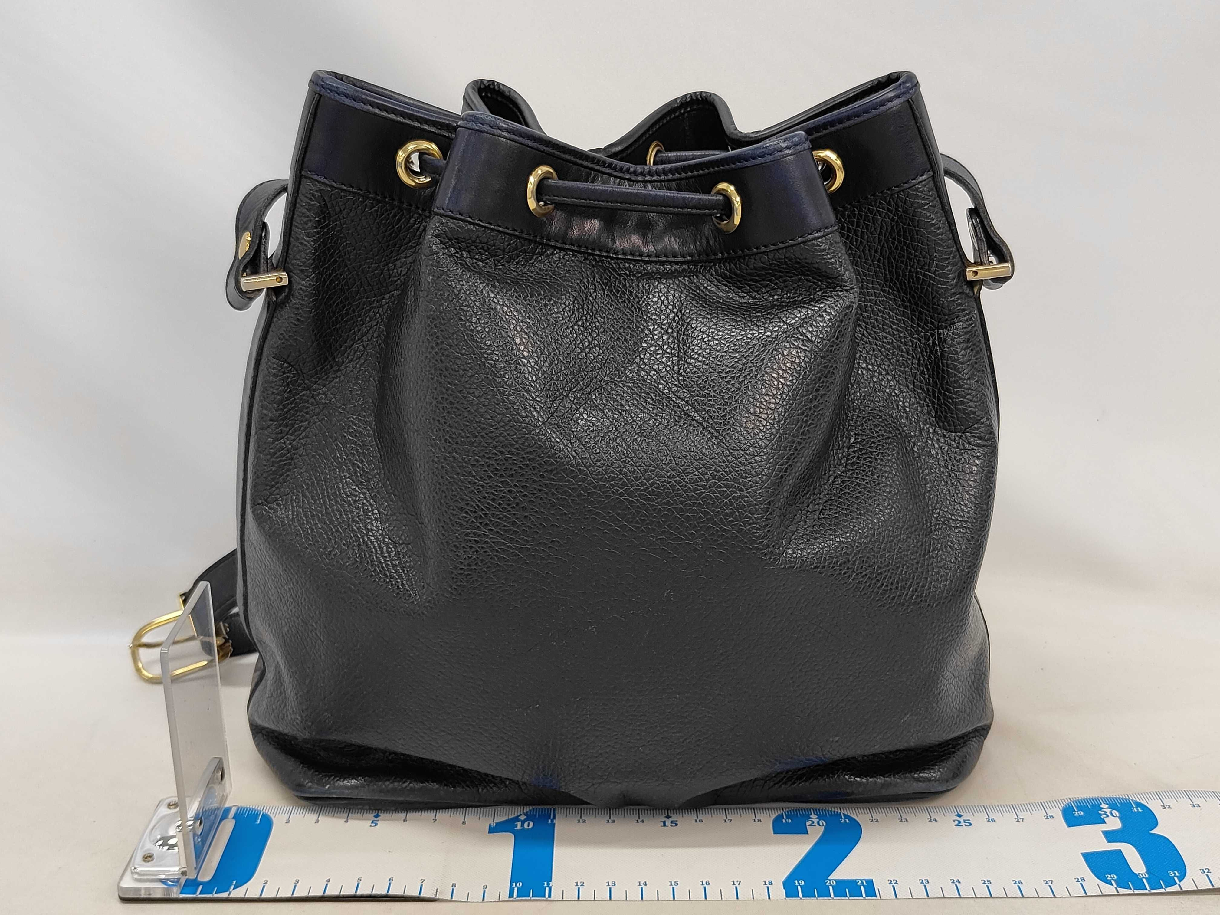 Leather Drawstring Shoulder Bag — view 2