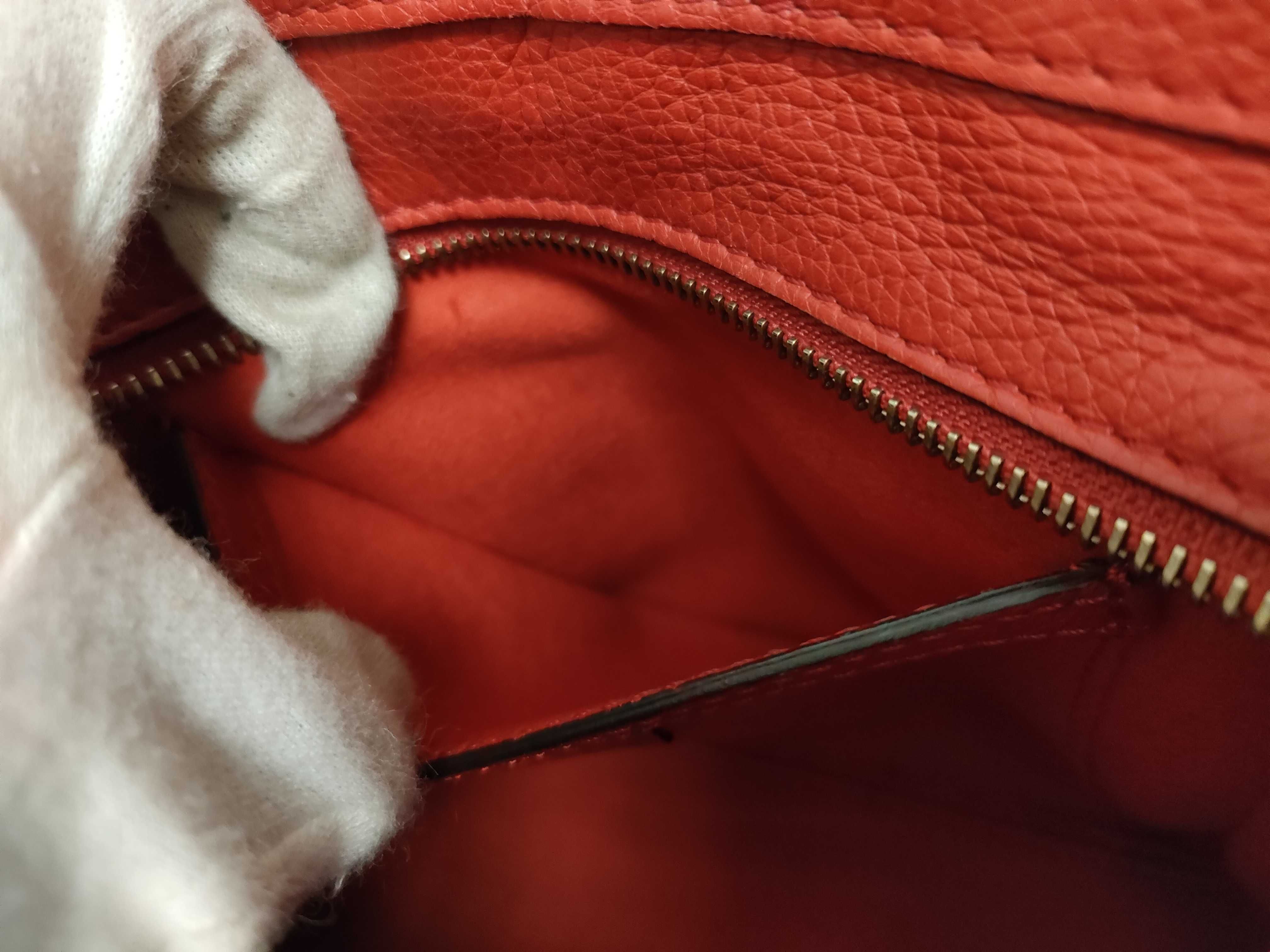 Luggage Nano Shopper Leather 2-Way Handbag, Red — view 12