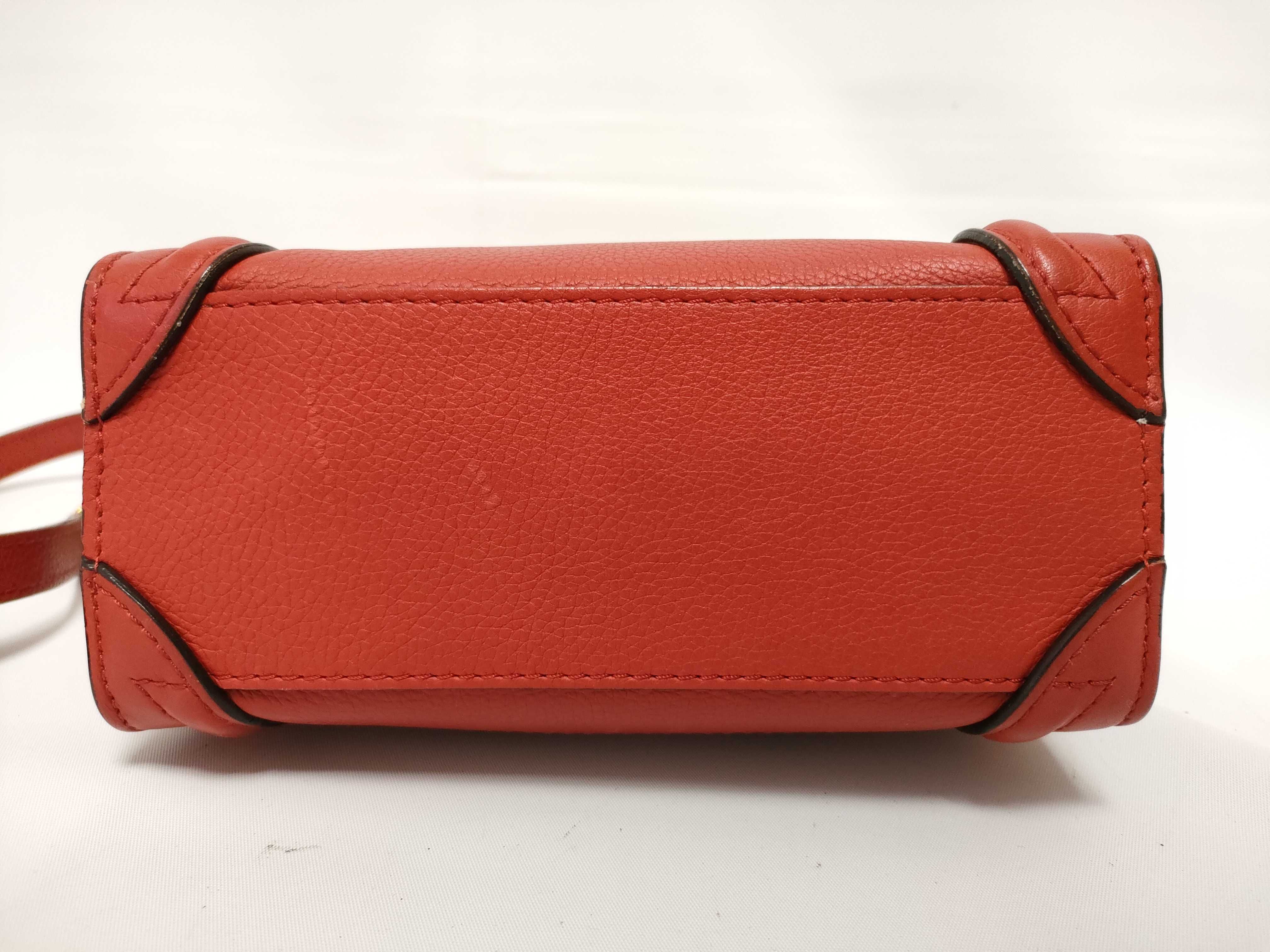 Luggage Nano Shopper Leather 2-Way Handbag, Red — view 3