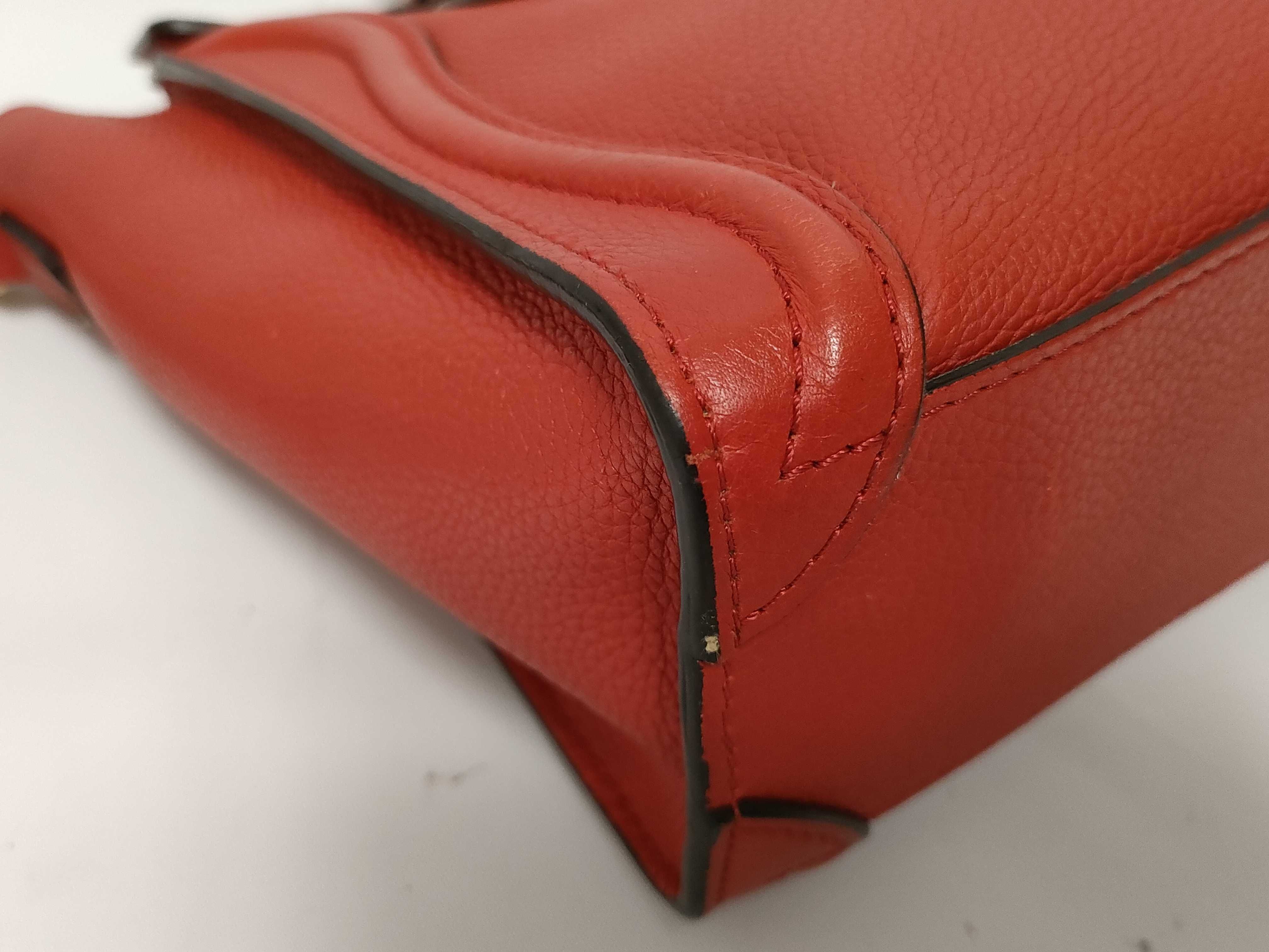 Luggage Nano Shopper Leather 2-Way Handbag, Red — view 4
