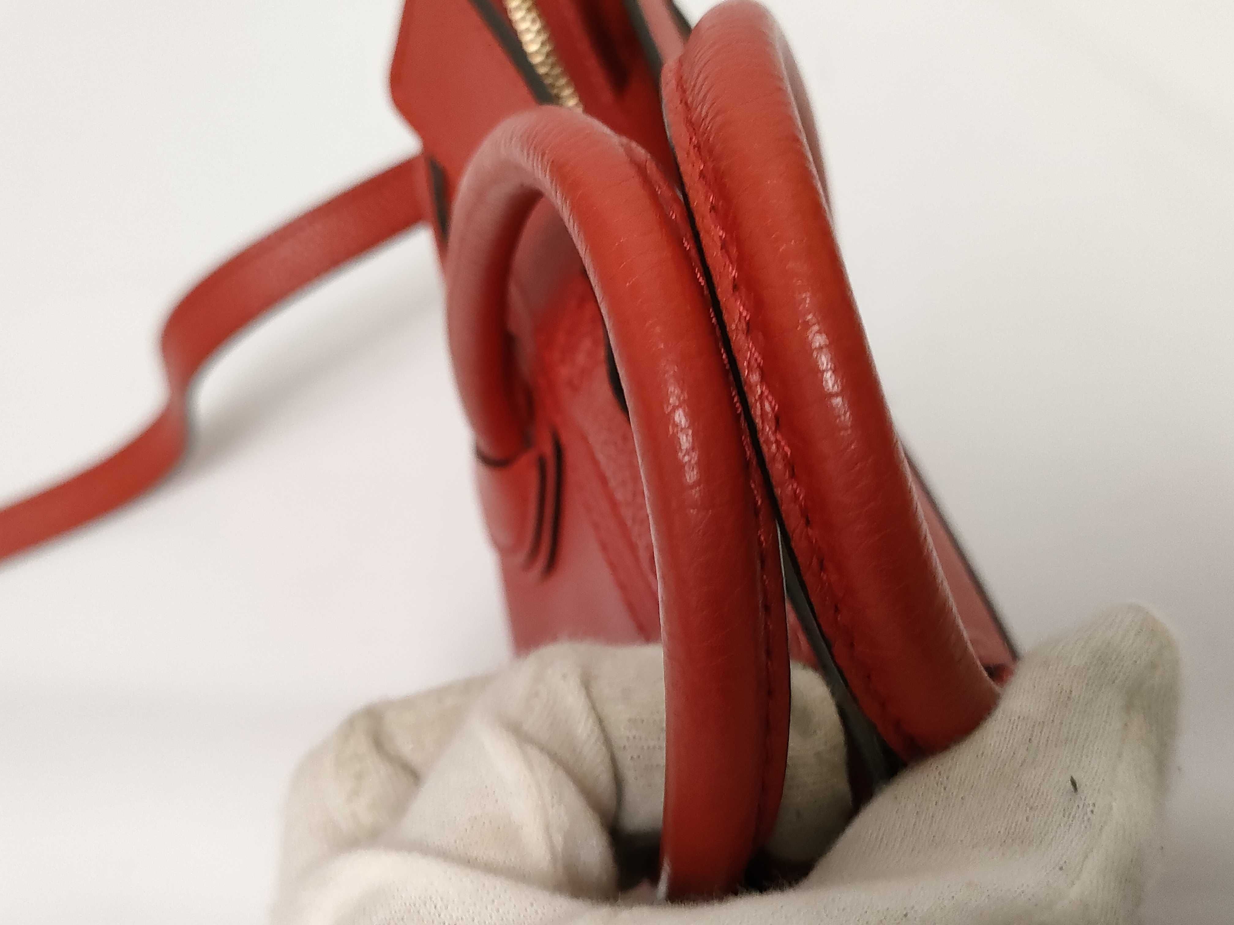 Luggage Nano Shopper Leather 2-Way Handbag, Red — view 6