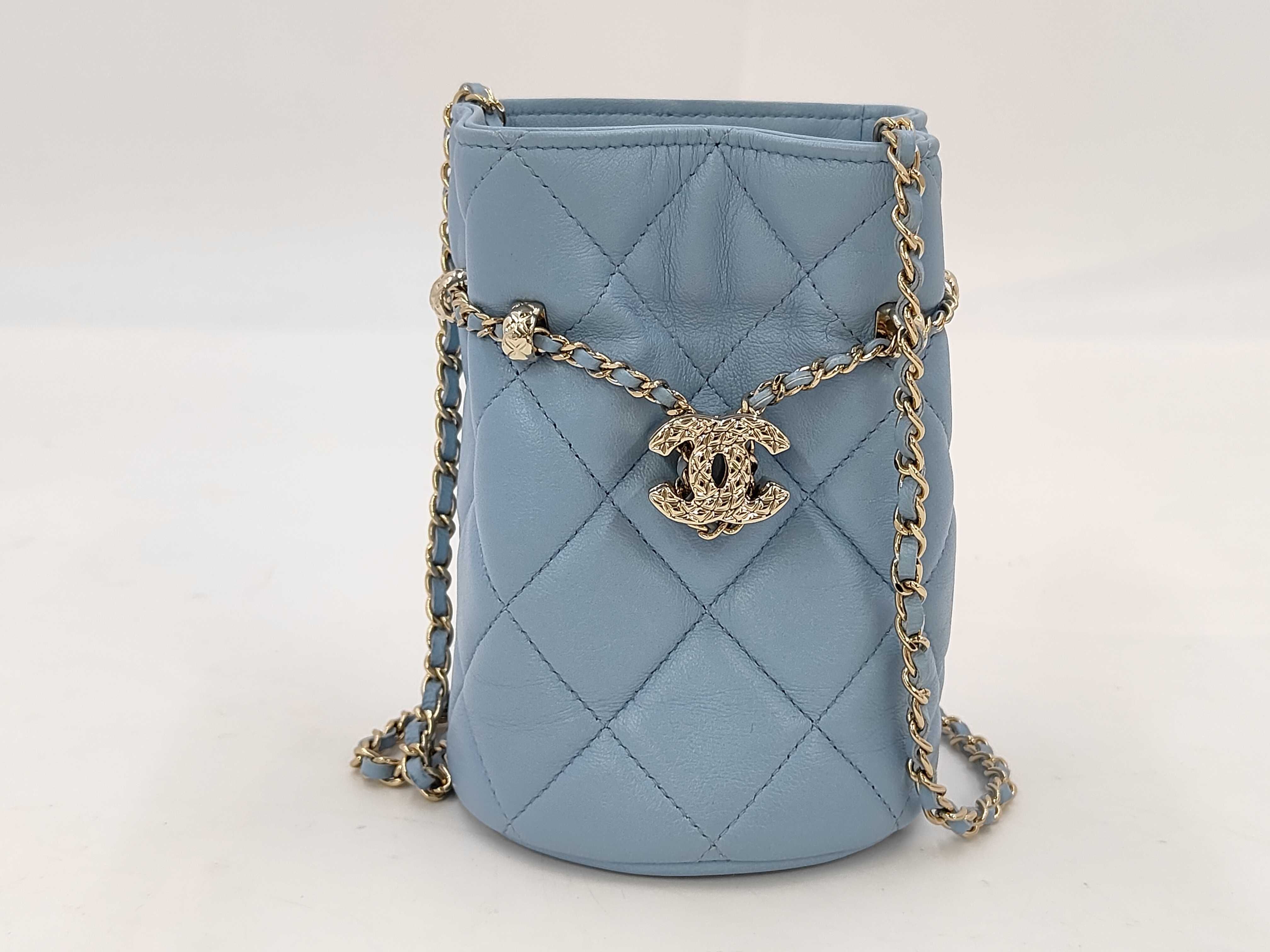 Bucket Light Blue Shoulder Bag