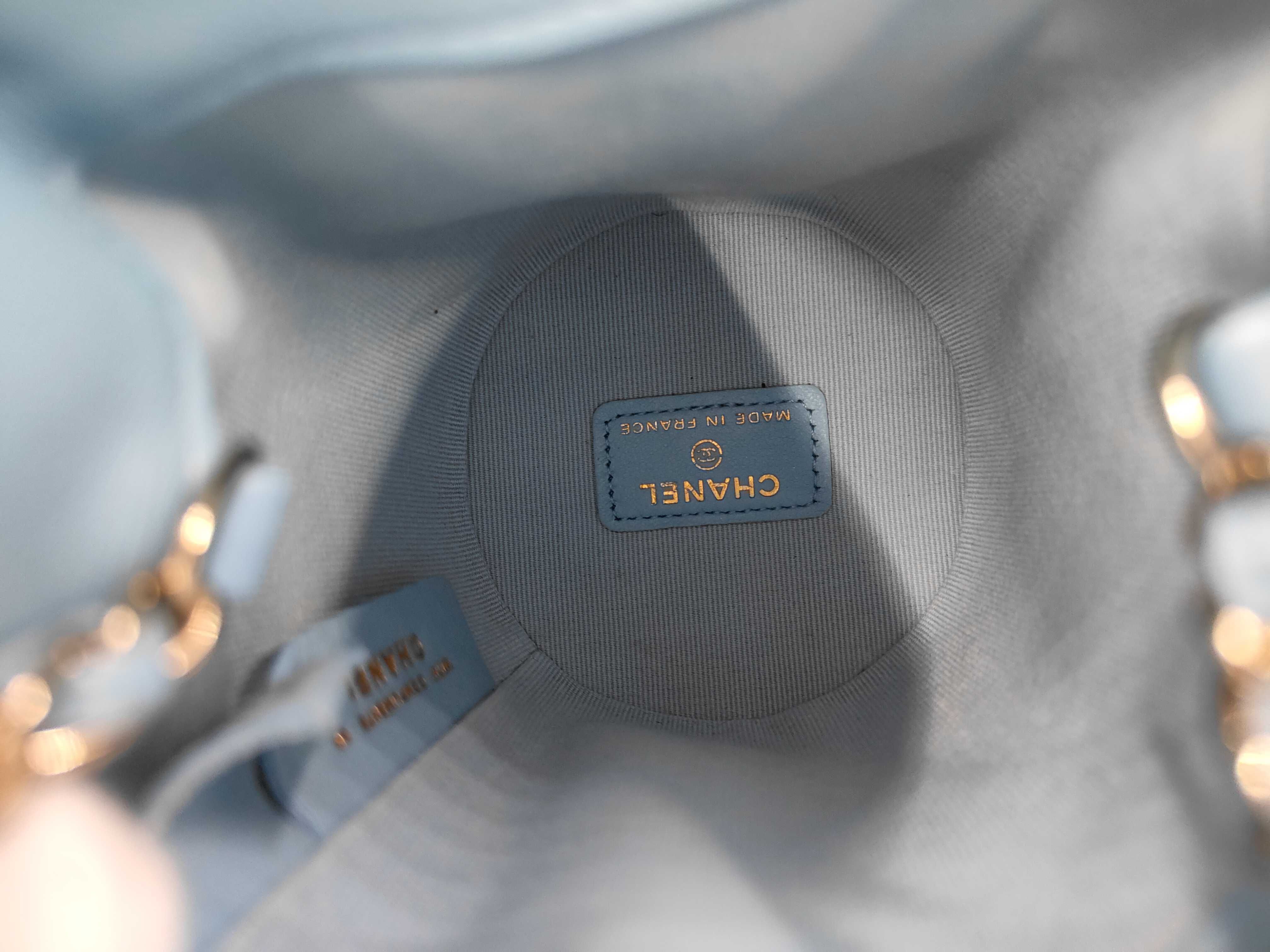 Bucket Light Blue Shoulder Bag — view 8