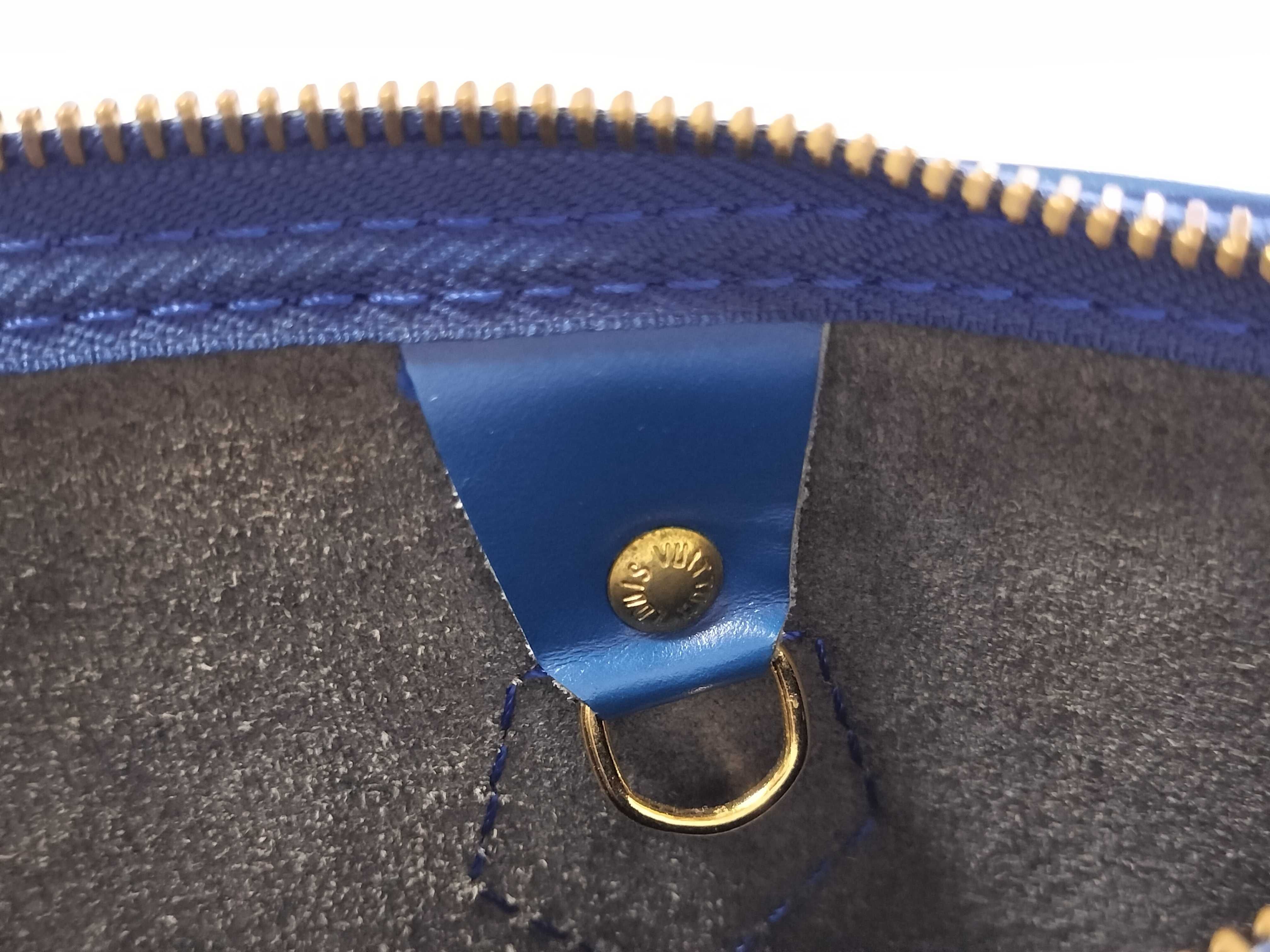 Epi Speedy 30 Blue Boston Bag — view 12