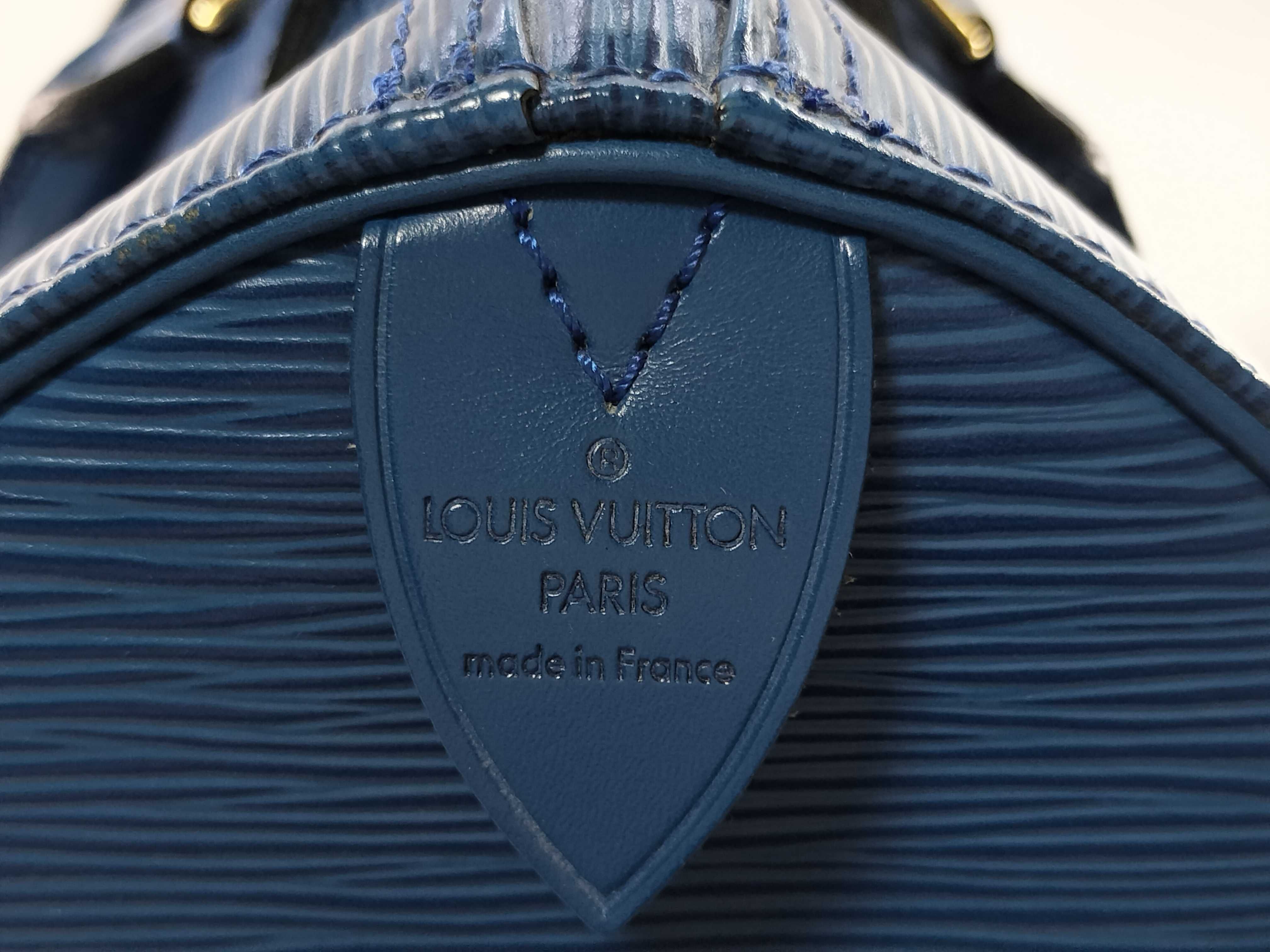 Epi Speedy 30 Blue Boston Bag — view 9