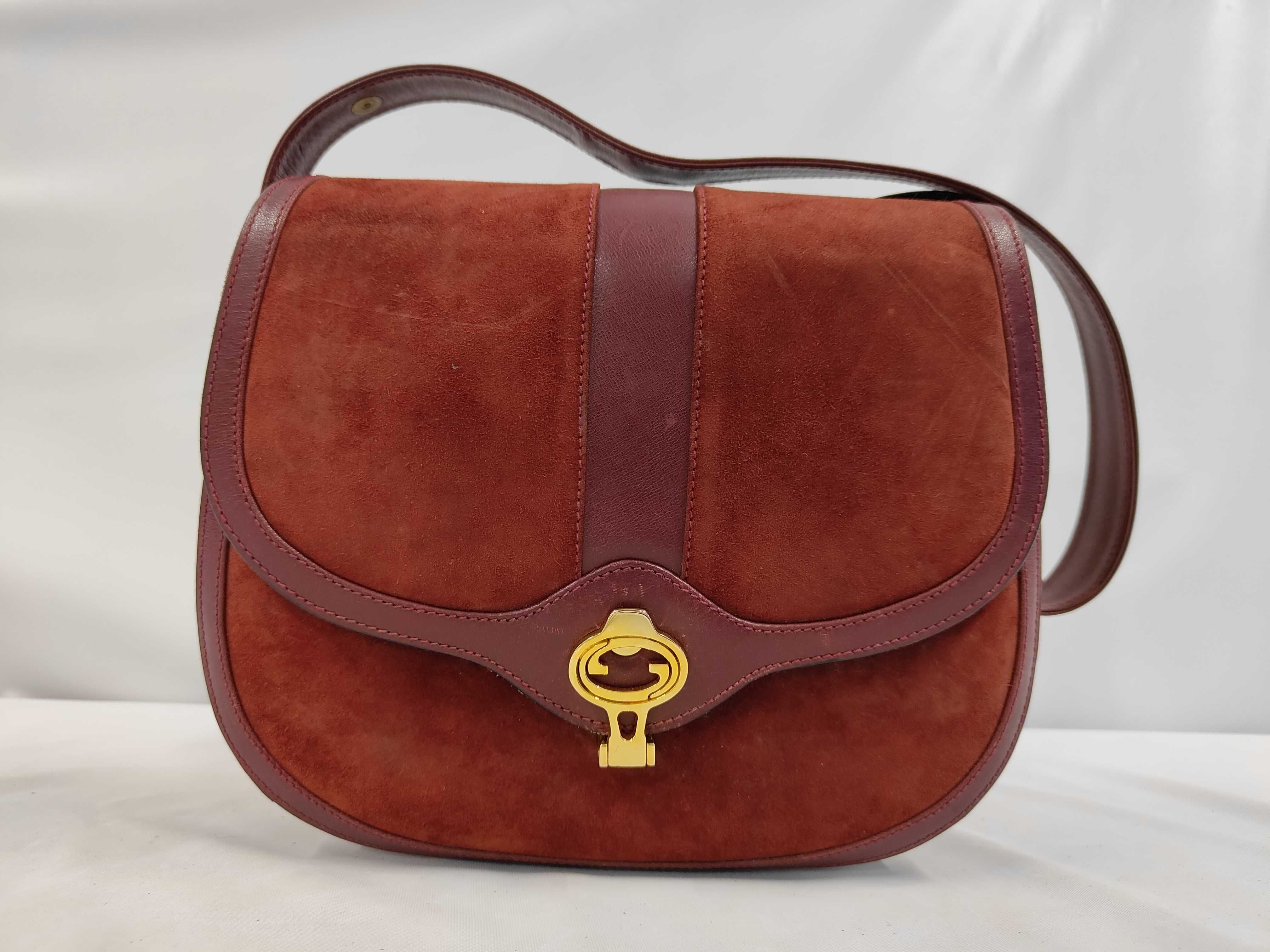 Old Gucci Shoulder Bag Suede (ky24893) Shoulder Bag