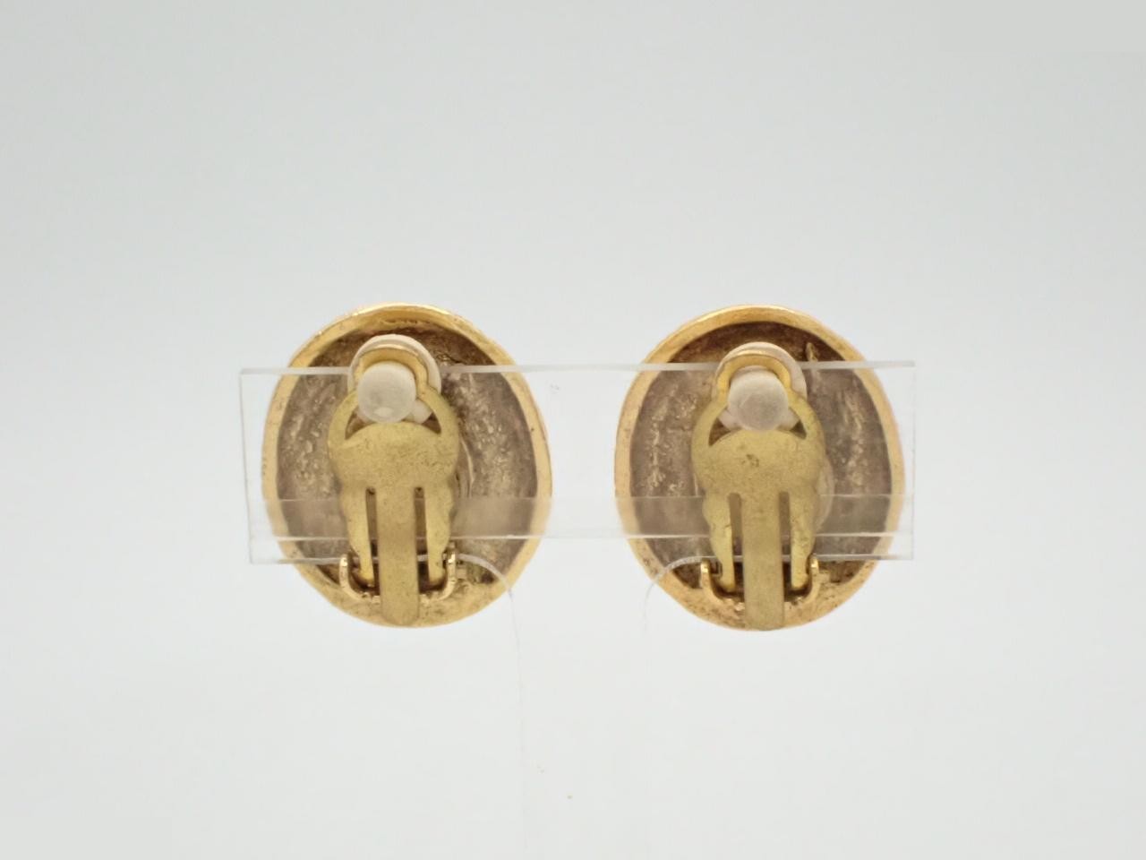 Earrings, Faux Pearl, GP, Round — view 2