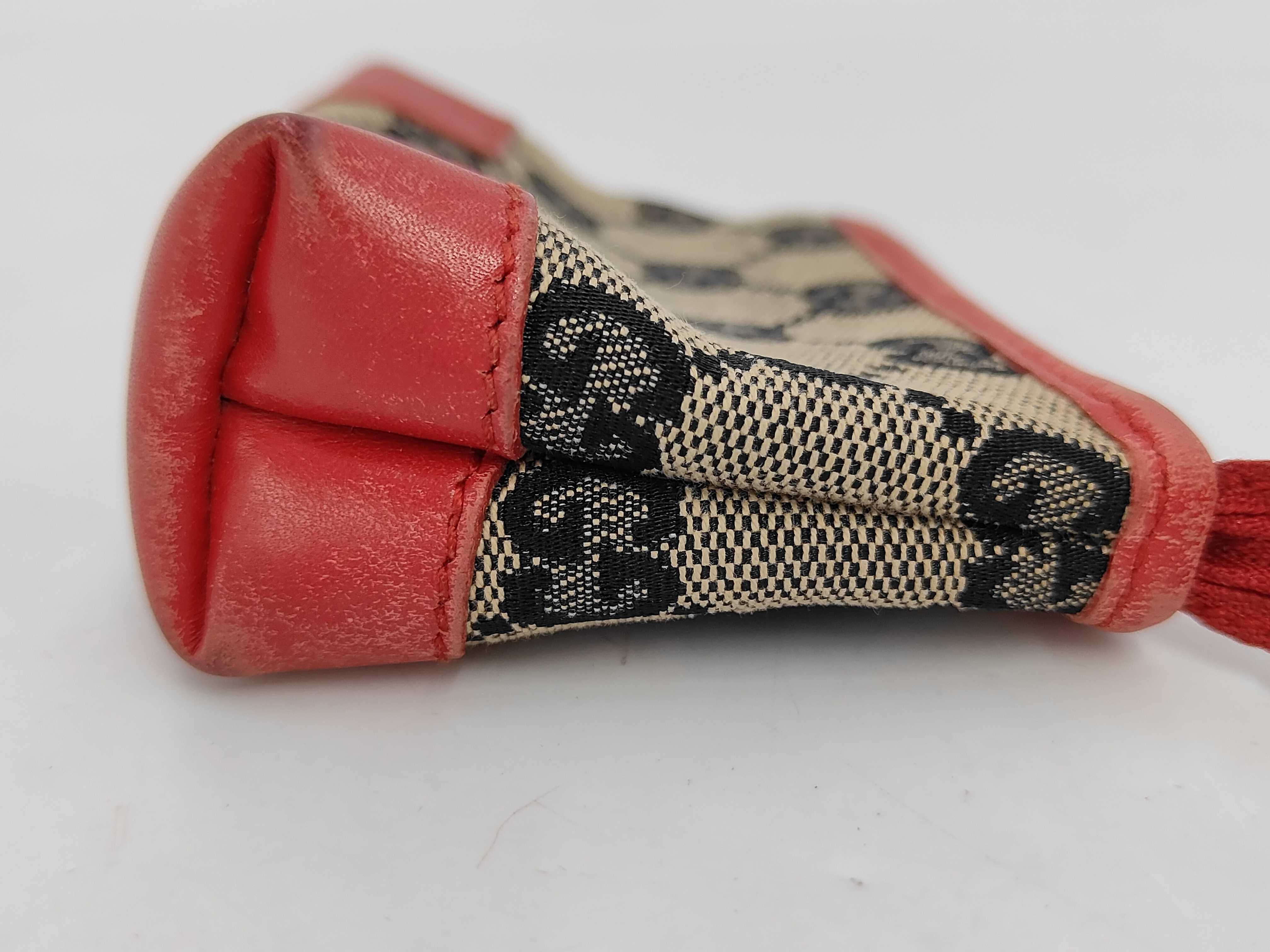 GG Canvas Mini Pouch, Canvas, Brown x Red, 039 Pouch — view 5