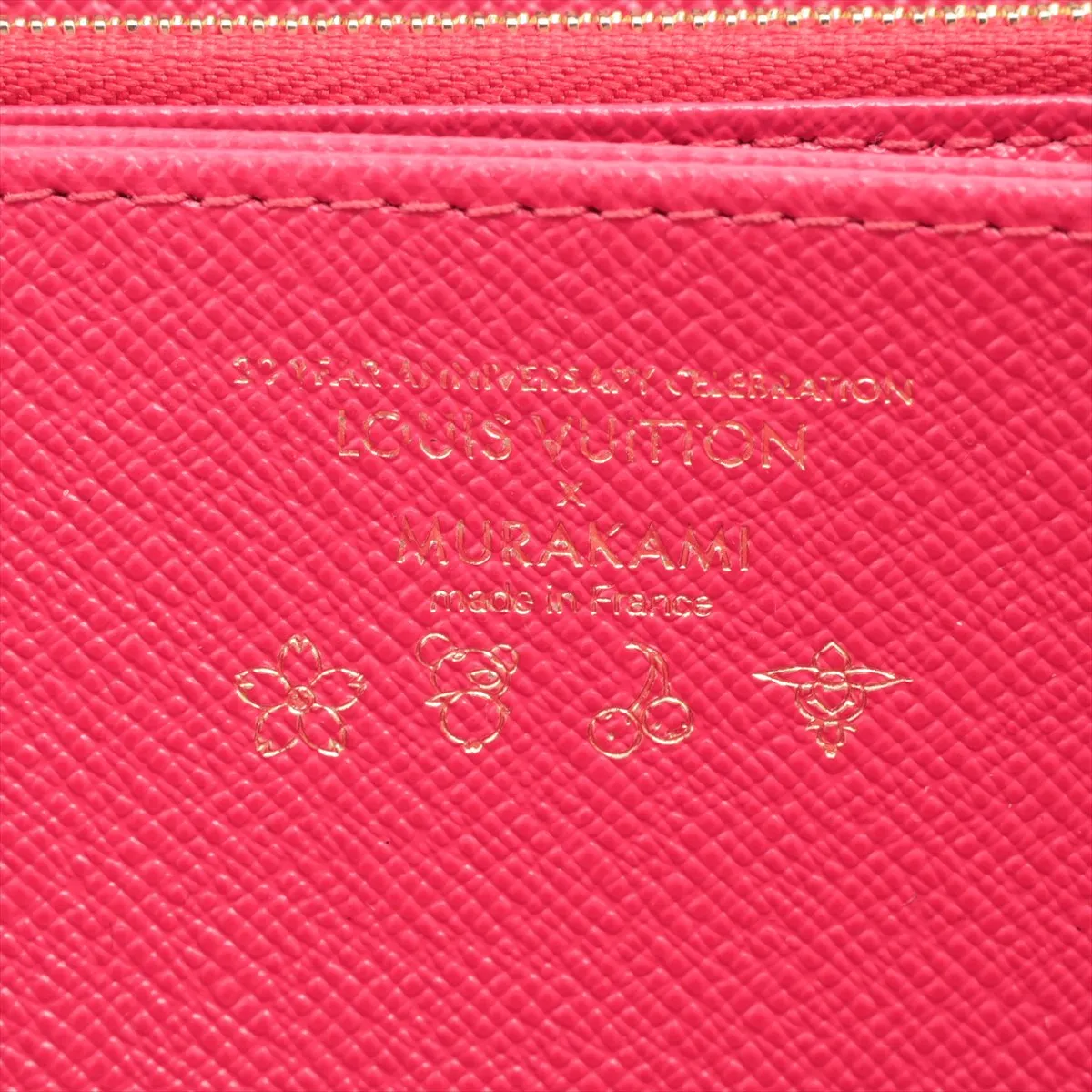 LV×TM Zippy Wallet M14240 Red×White Round Zip Wallet RFID Reactive — view 11