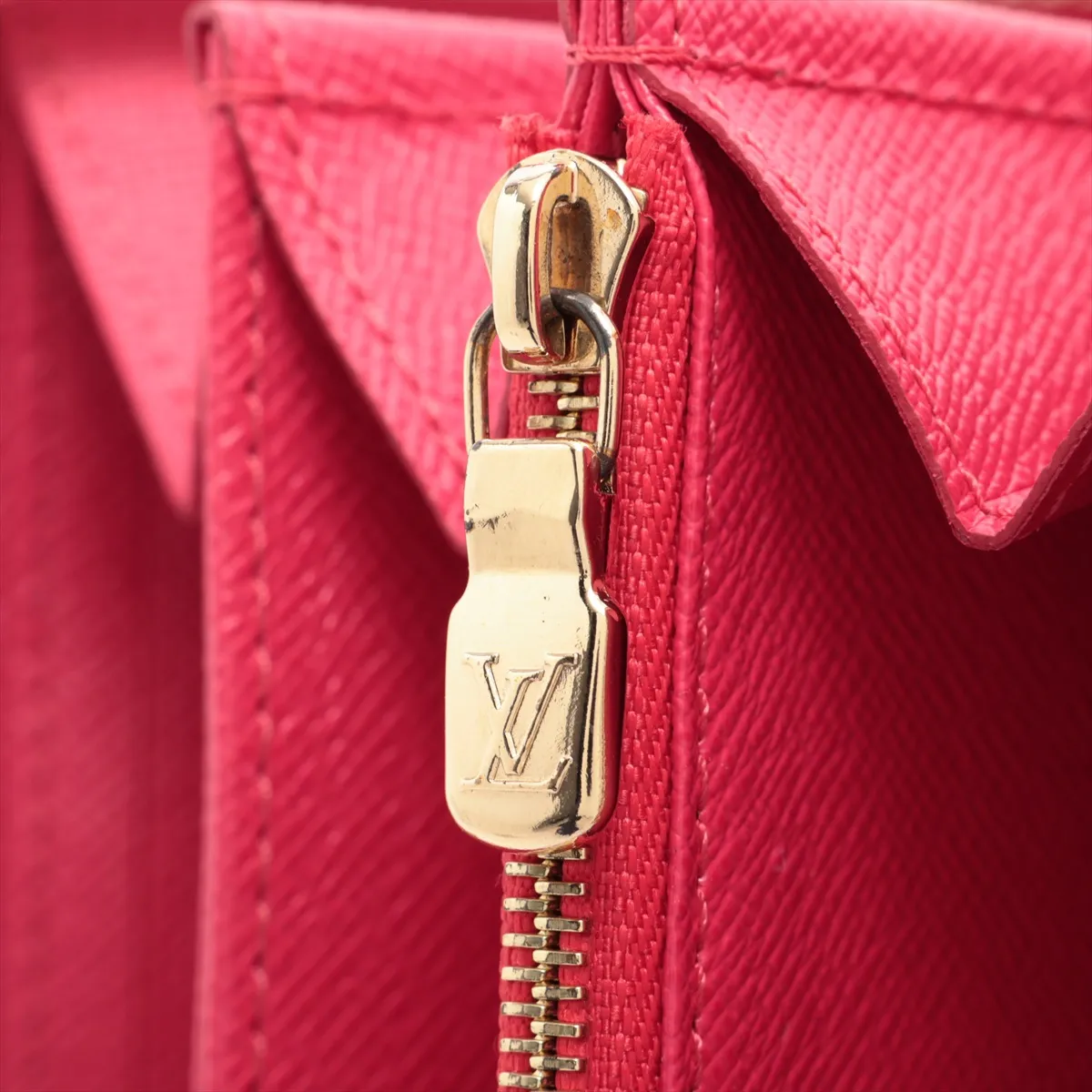 LV×TM Zippy Wallet M14240 Red×White Round Zip Wallet RFID Reactive — view 12