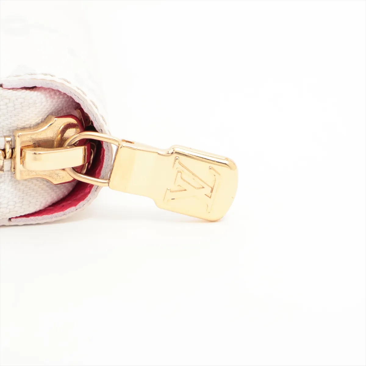 LV×TM Zippy Wallet M14240 Red×White Round Zip Wallet RFID Reactive — view 13