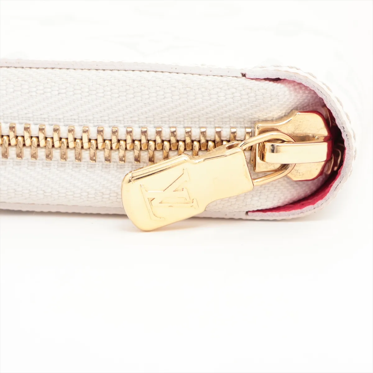 LV×TM Zippy Wallet M14240 Red×White Round Zip Wallet RFID Reactive — view 14