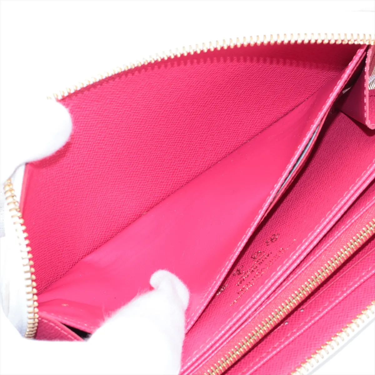 LV×TM Zippy Wallet M14240 Red×White Round Zip Wallet RFID Reactive — view 4