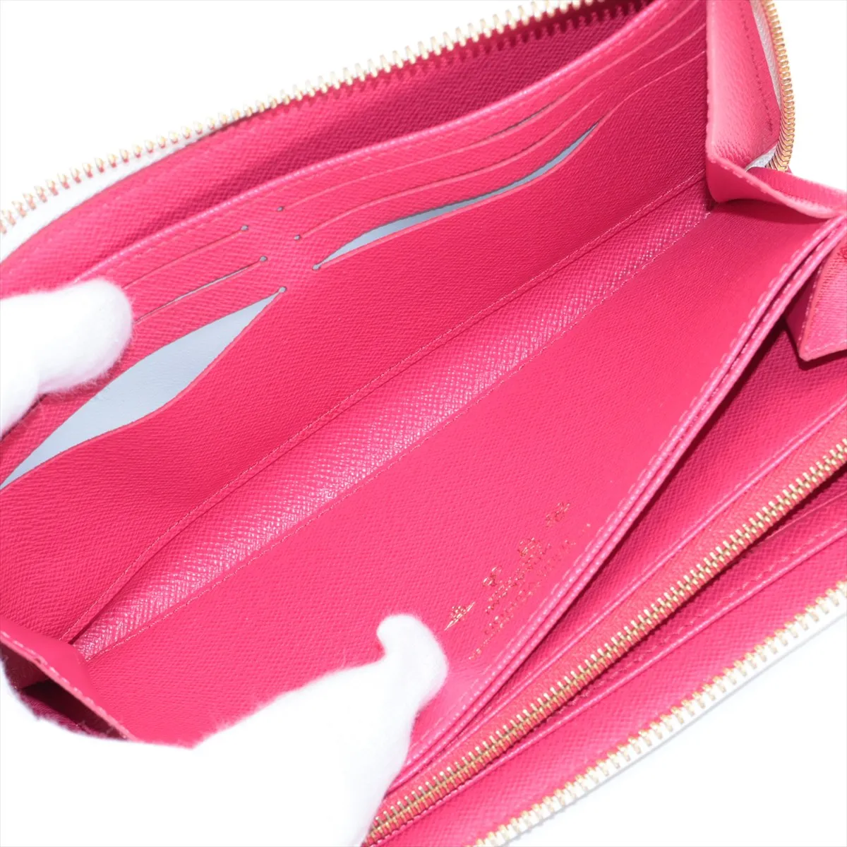 LV×TM Zippy Wallet M14240 Red×White Round Zip Wallet RFID Reactive — view 5