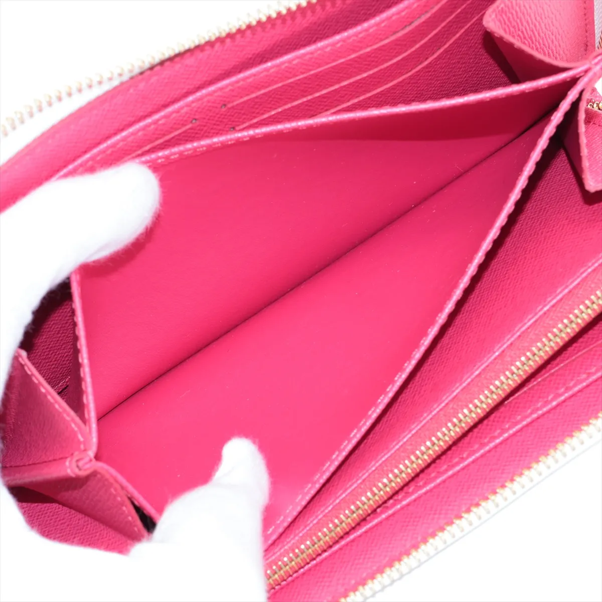 LV×TM Zippy Wallet M14240 Red×White Round Zip Wallet RFID Reactive — view 6