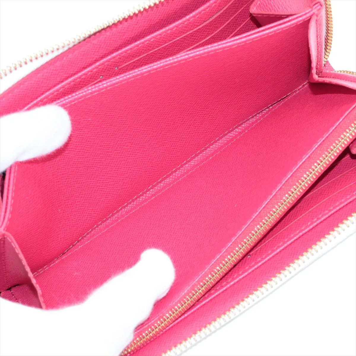 LV×TM Zippy Wallet M14240 Red×White Round Zip Wallet RFID Reactive — view 7