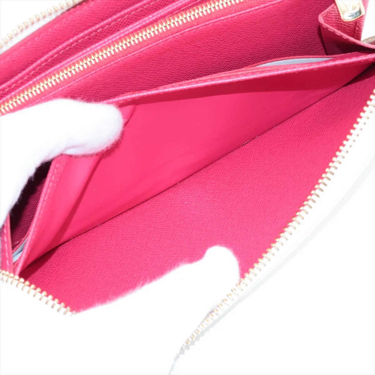 LV×TM Zippy Wallet M14240 Red×White Round Zip Wallet RFID Reactive — view 9