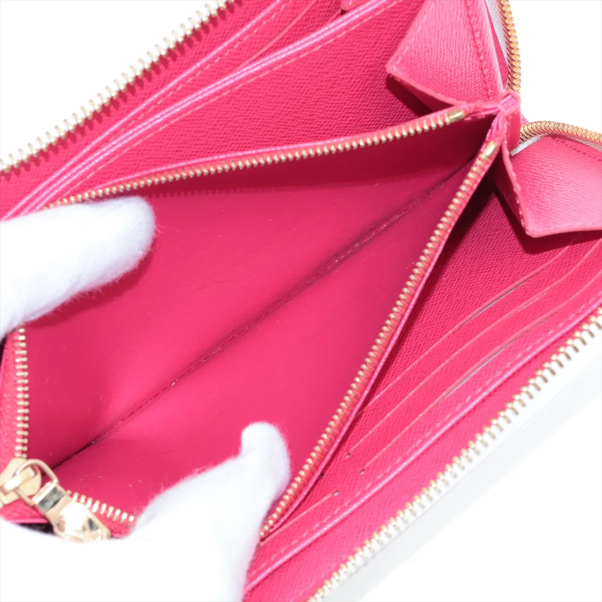 LV×TM Zippy Wallet M14240 Red×White Round Zip Wallet RFID Reactive — view 10