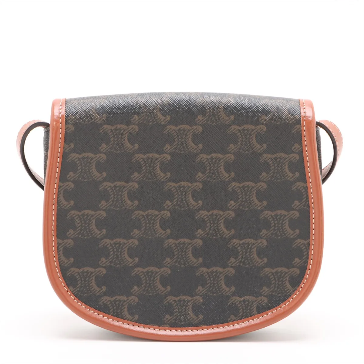 Triomphe Mini Bouzas PVC x Leather Shoulder Bag Brown — view 2