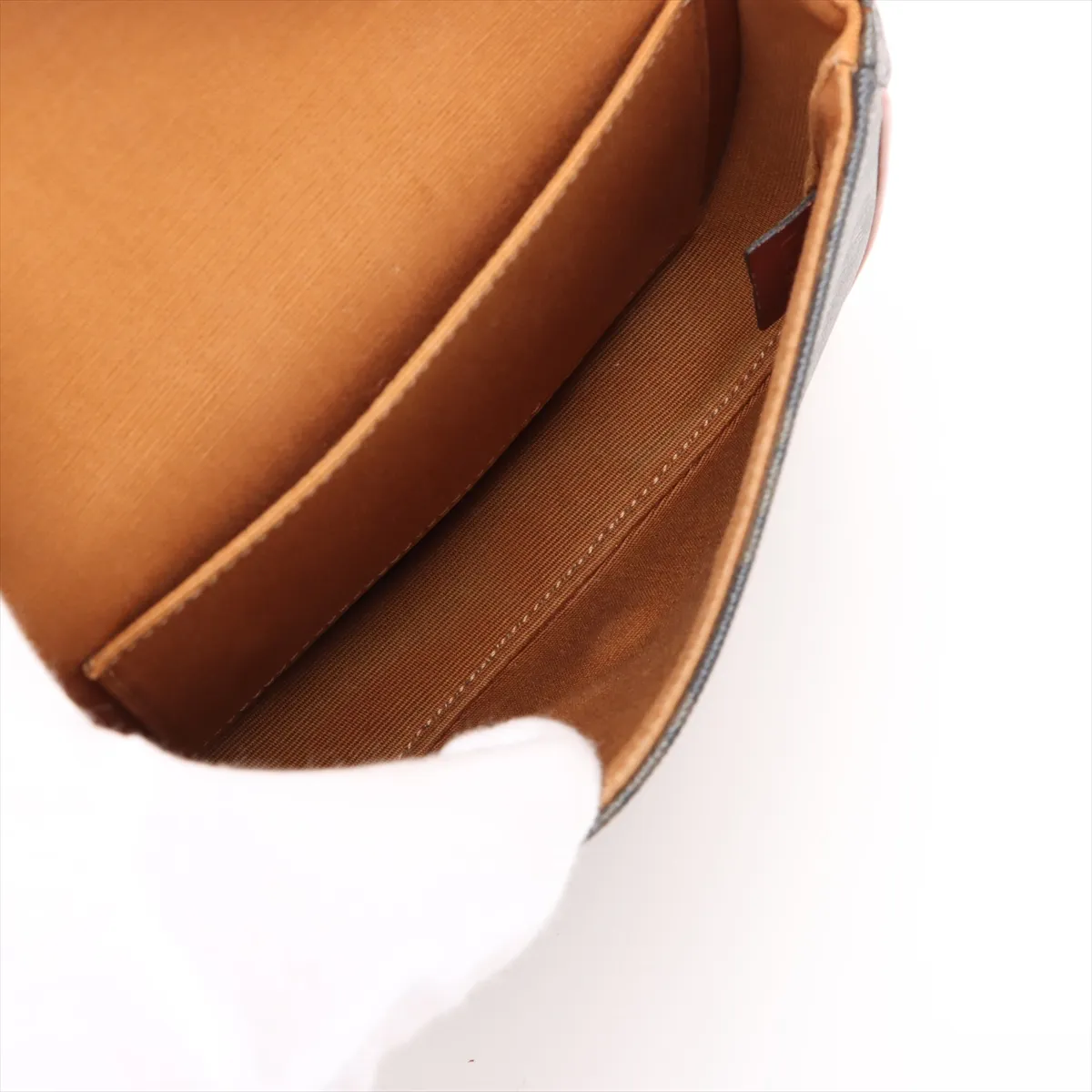 Triomphe Mini Bouzas PVC x Leather Shoulder Bag Brown — view 6