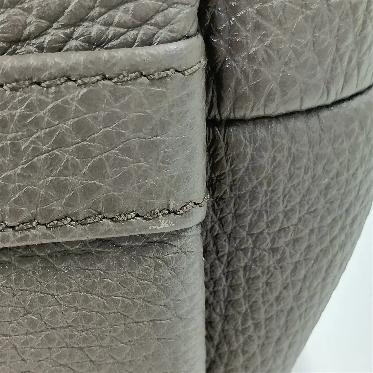 Vitello Daino Leather Tote Bag, Greige, Tagless — view 12