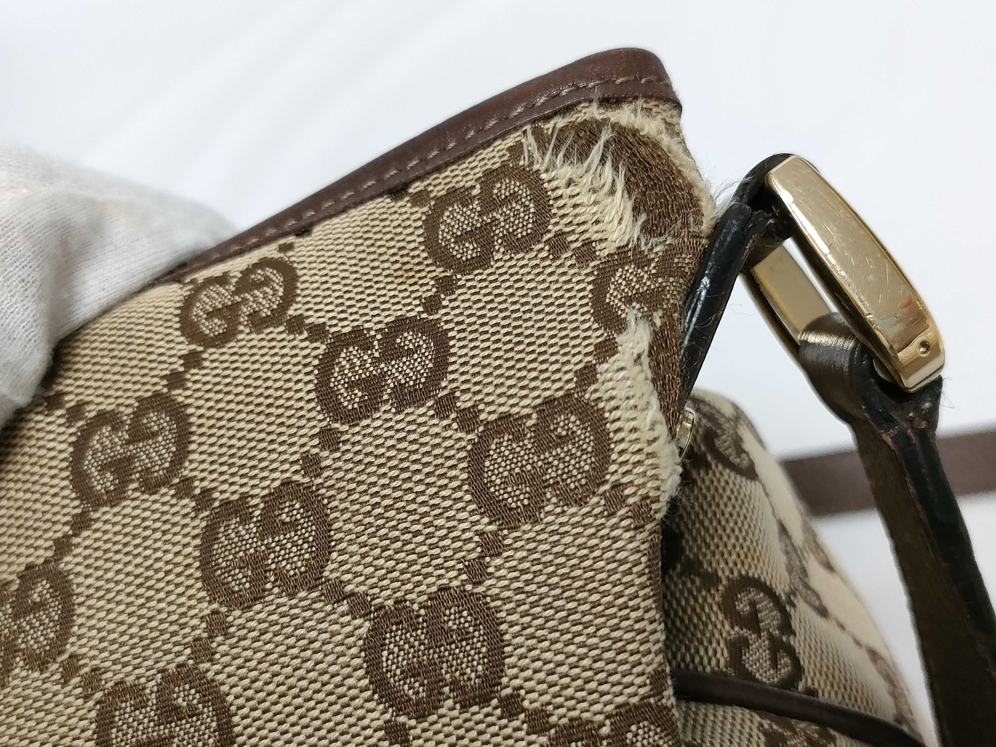 GG Canvas Leather Shoulder Bag — view 8