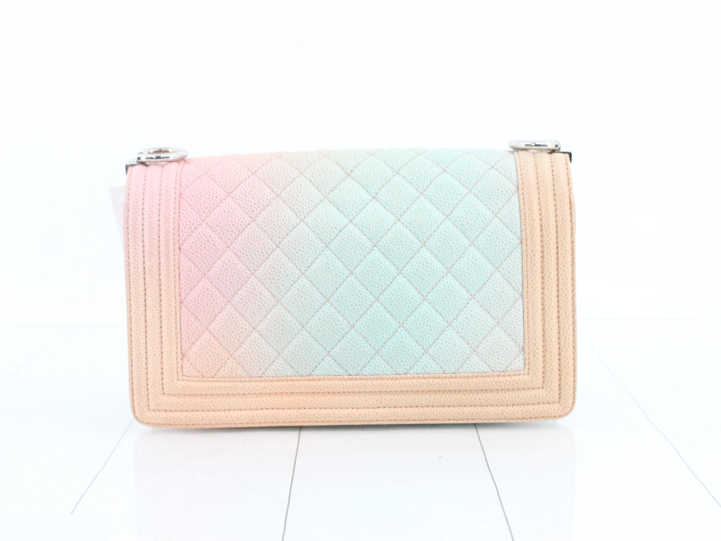 Boy Chanel Caviar Skin Chain Shoulder Bag, Multicolor — view 2