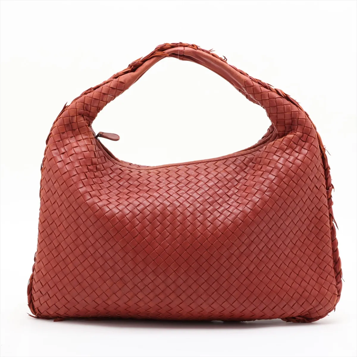 Intrecciato Hobo 115654 Leather Shoulder Bag Brown