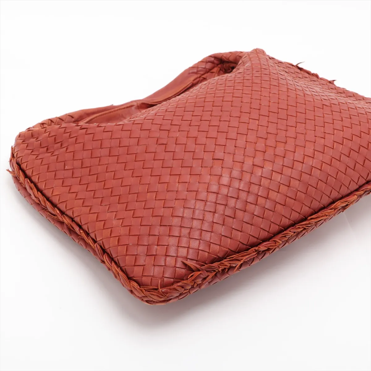 Intrecciato Hobo 115654 Leather Shoulder Bag Brown — view 4