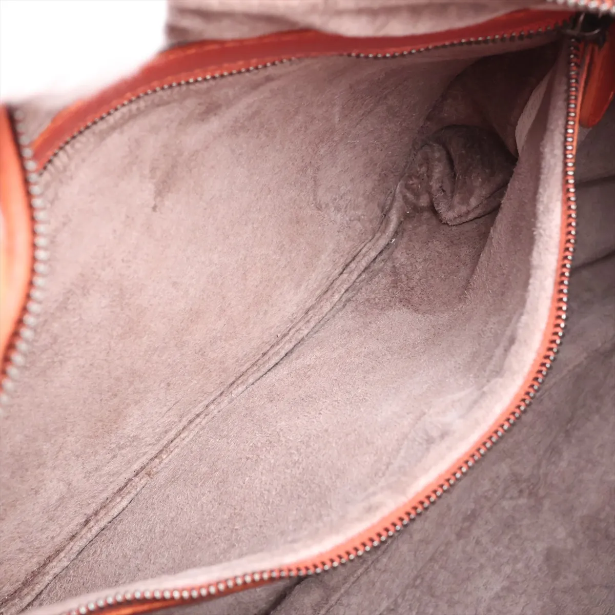 Intrecciato Hobo 115654 Leather Shoulder Bag Brown — view 8