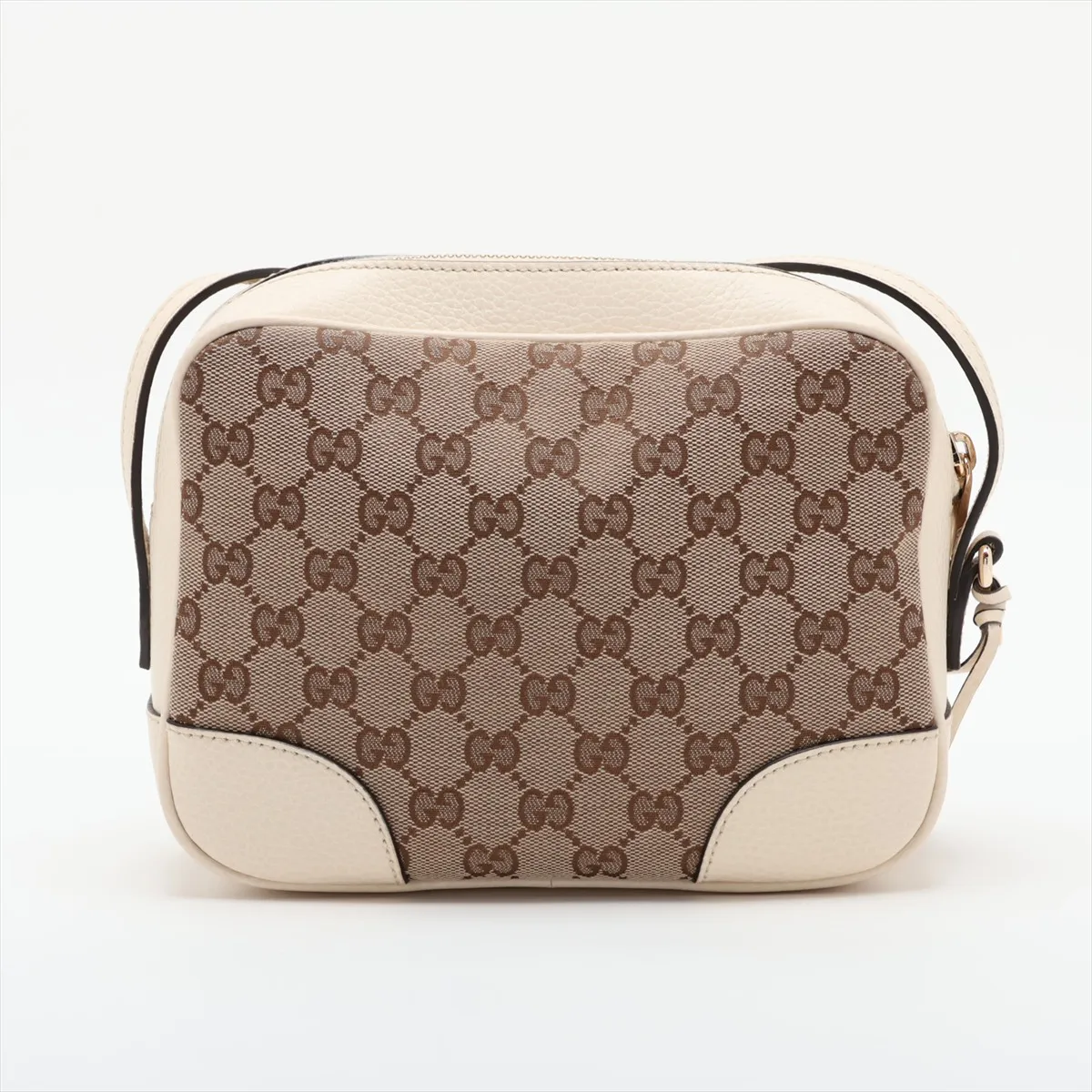GG Canvas 449413 Canvas x Leather Shoulder Bag Beige x White Outlet — view 2
