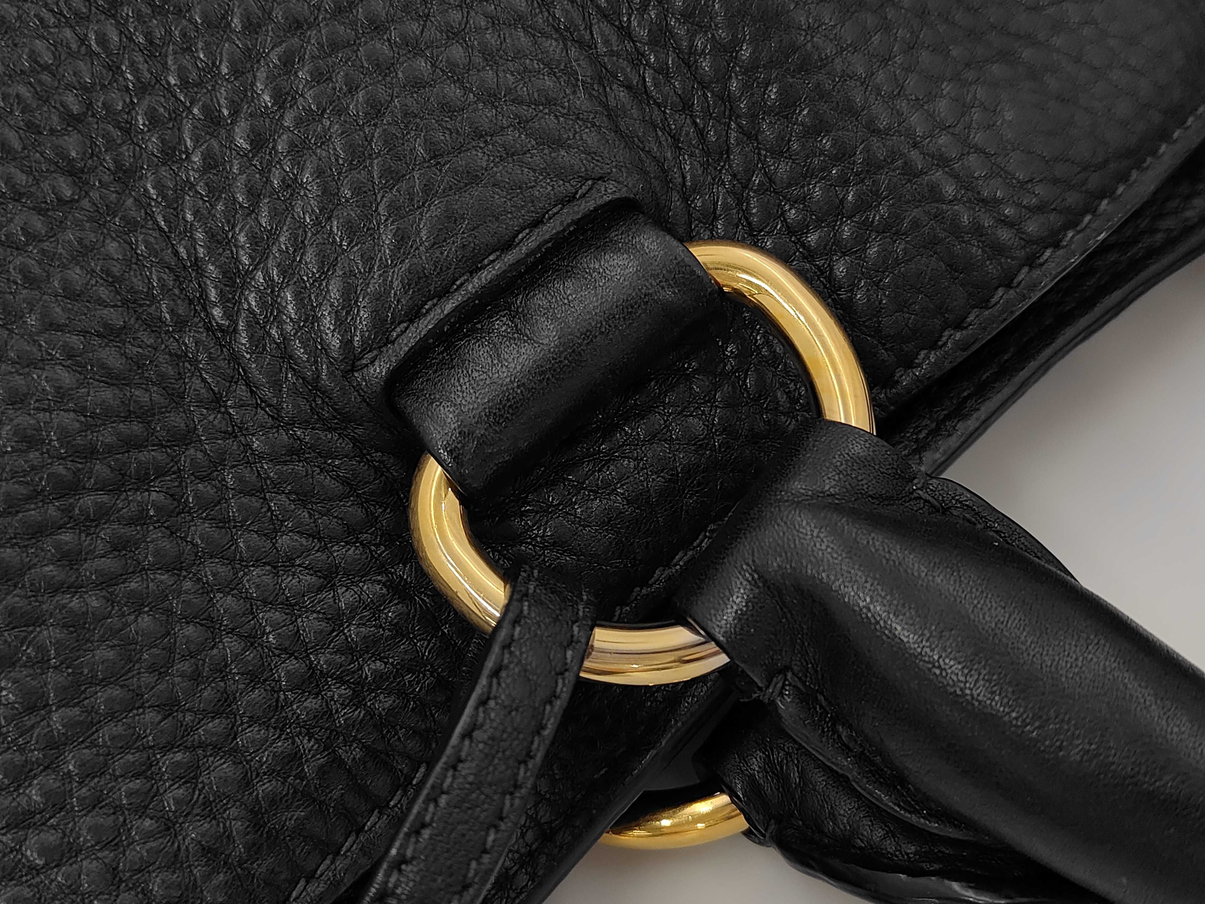 Vitello Daino Gold Hardware Miranda Kerr Bag Black Handbag — view 7