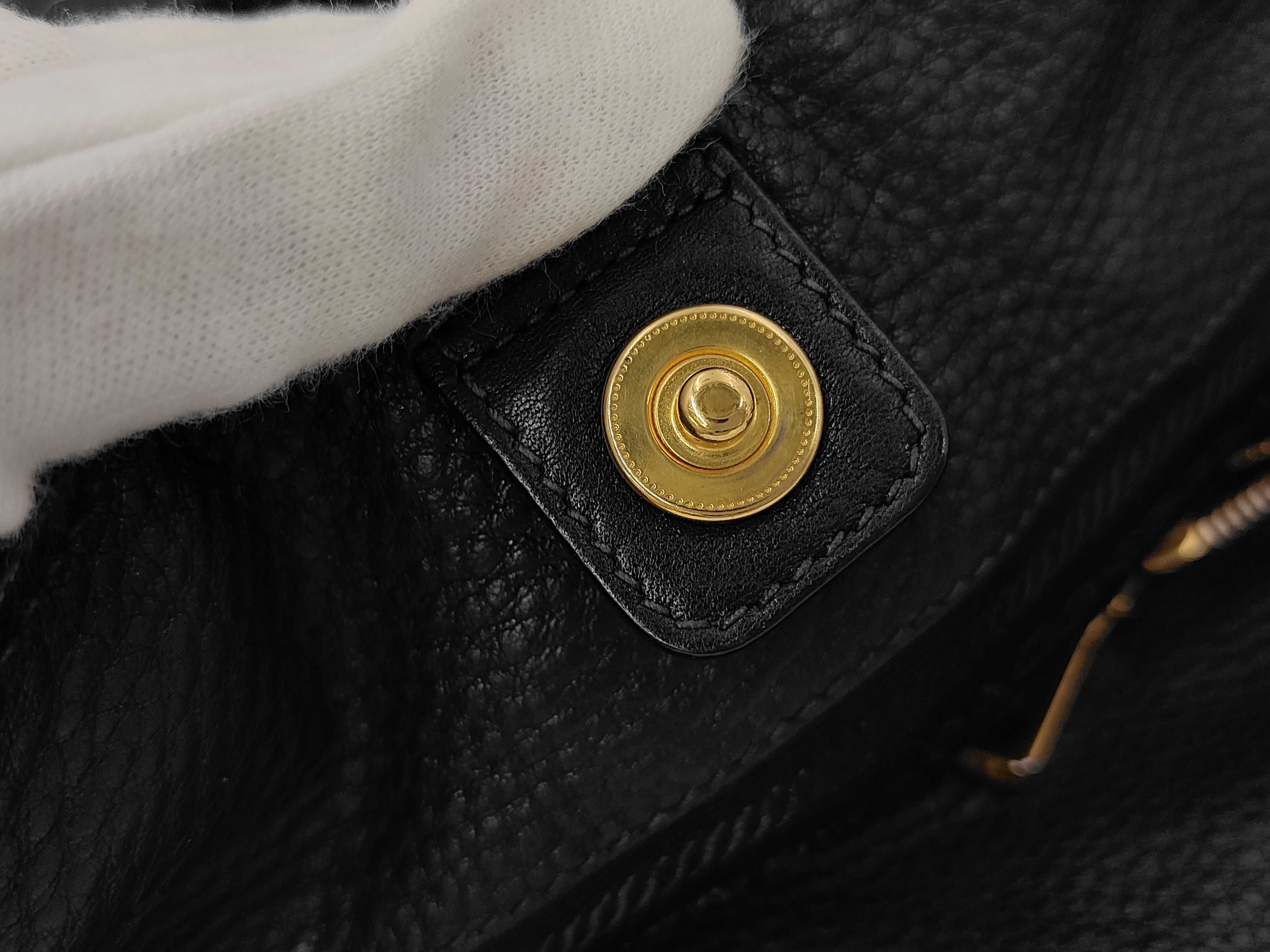 Vitello Daino Gold Hardware Miranda Kerr Bag Black Handbag — view 10