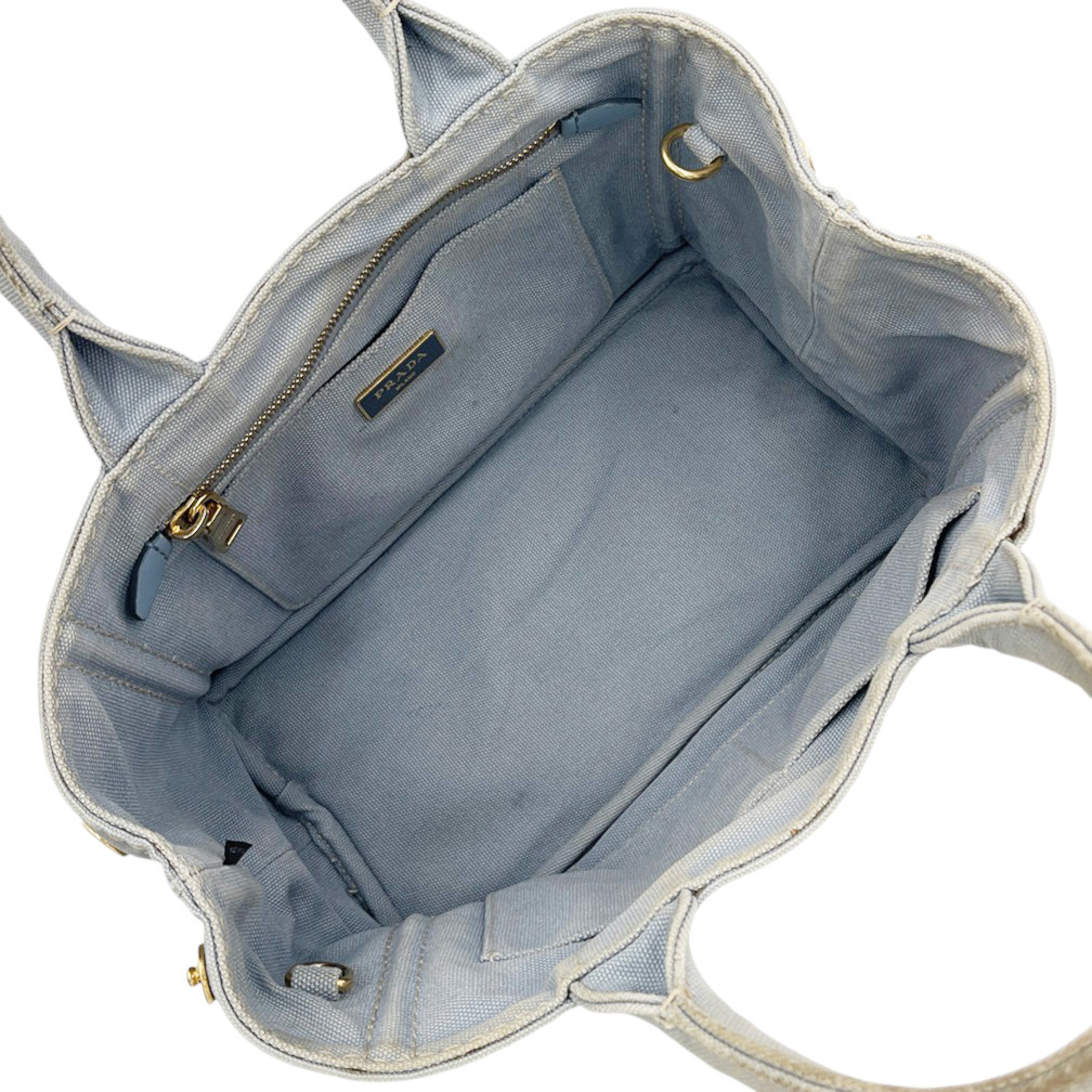 Canapa Handbag for Women, Mini Shoulder Bag/Mini Tote, 2-Way, 1BG439 Astrale, Light Blue Handbag — view 11