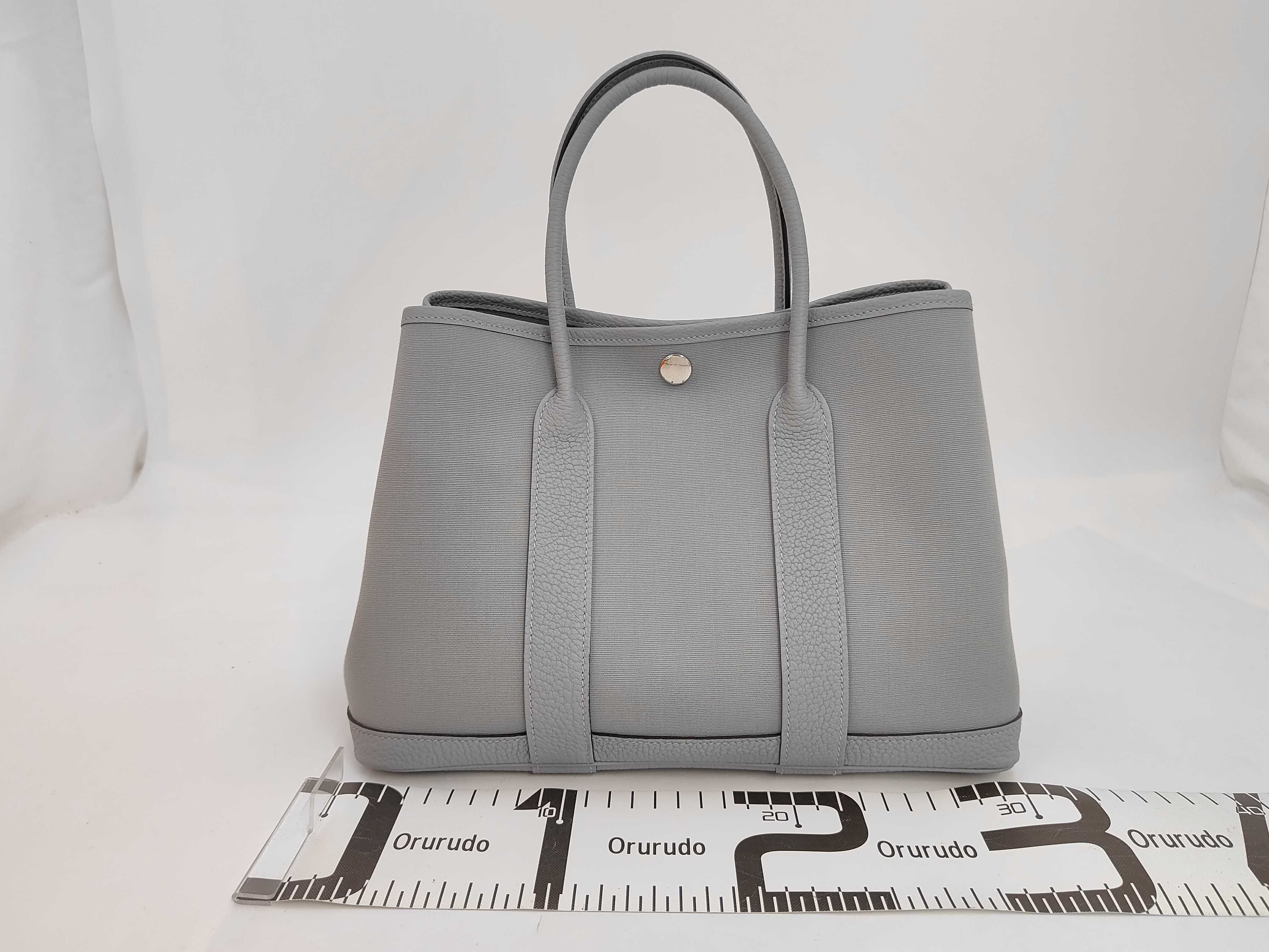 Garden Party TPM Toile Officier/Negonda Gris Pantin Silver Hardware K Stamp Handbag — view 2
