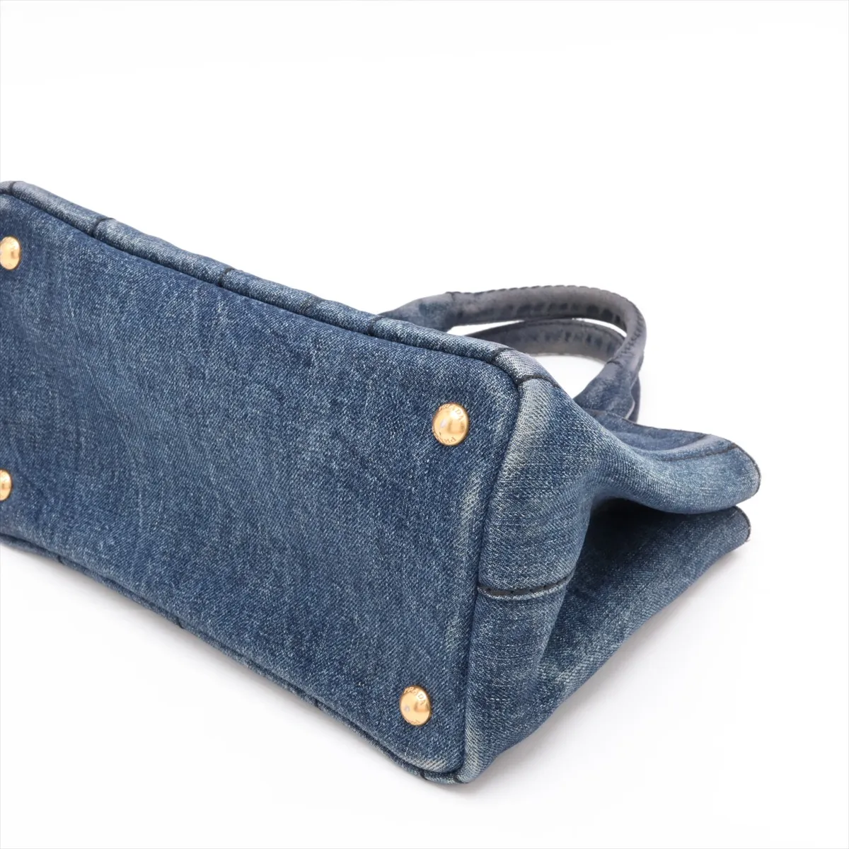 Canapa Denim 2-Way Handbag, Blue — view 3