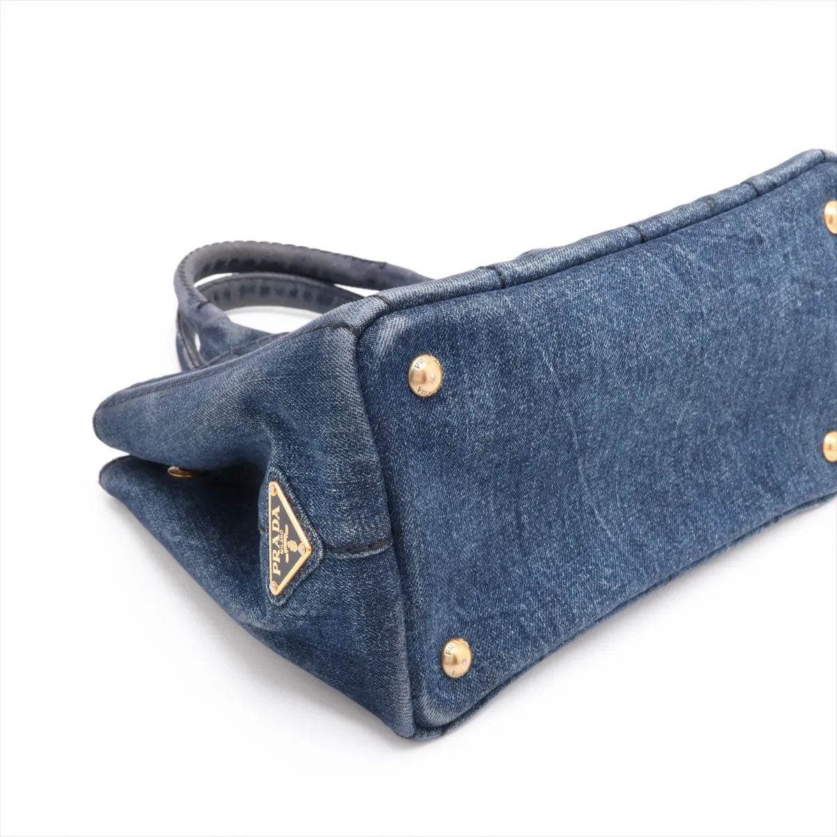 Canapa Denim 2-Way Handbag, Blue — view 4