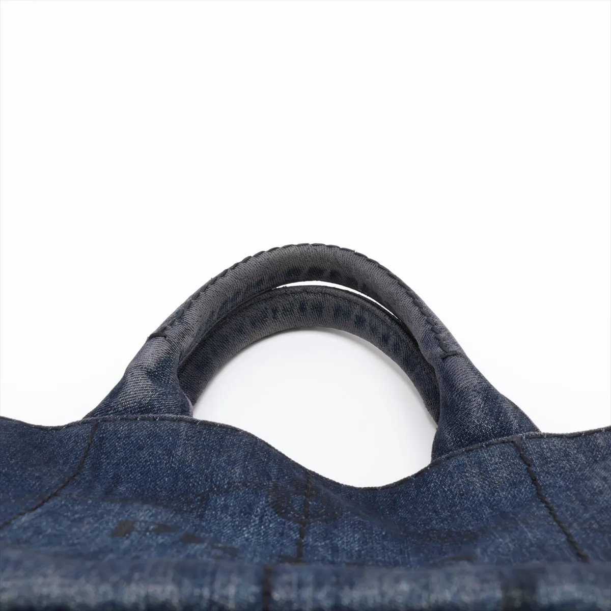 Canapa Denim 2-Way Handbag, Blue — view 6